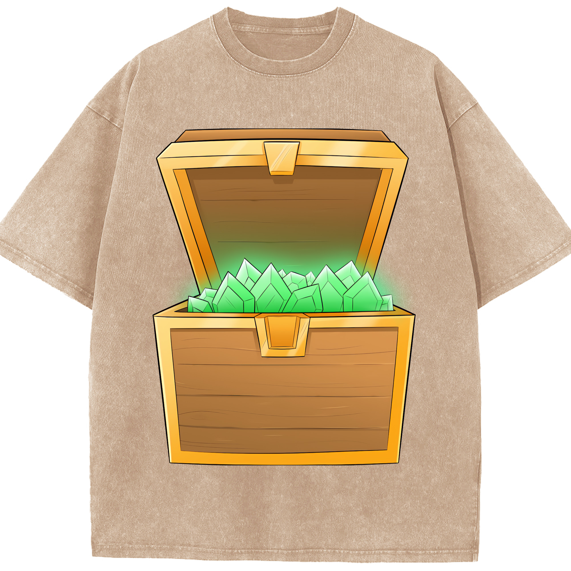 （画像用） マインクラフト ブロックの世界 Minecraft MC Block world 綿100% ヴィンテージ風 半袖Tシャツ（フロントプリント）