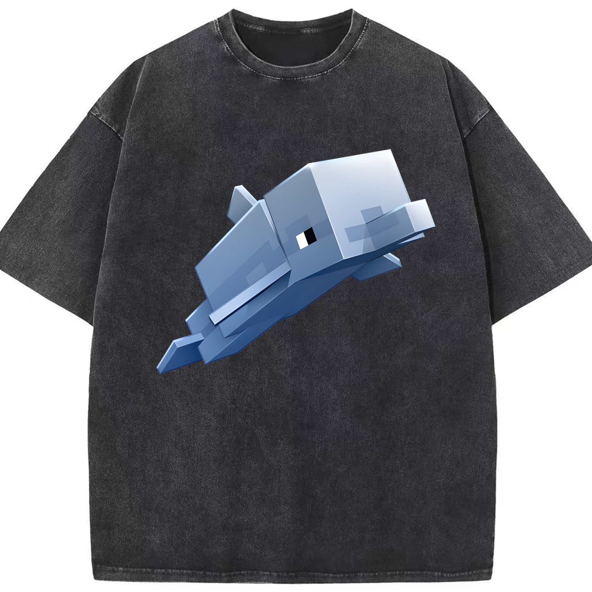 （画像用） マインクラフト ブロックの世界 Minecraft MC Block world 綿100% ヴィンテージ風 半袖Tシャツ（フロントプリント）