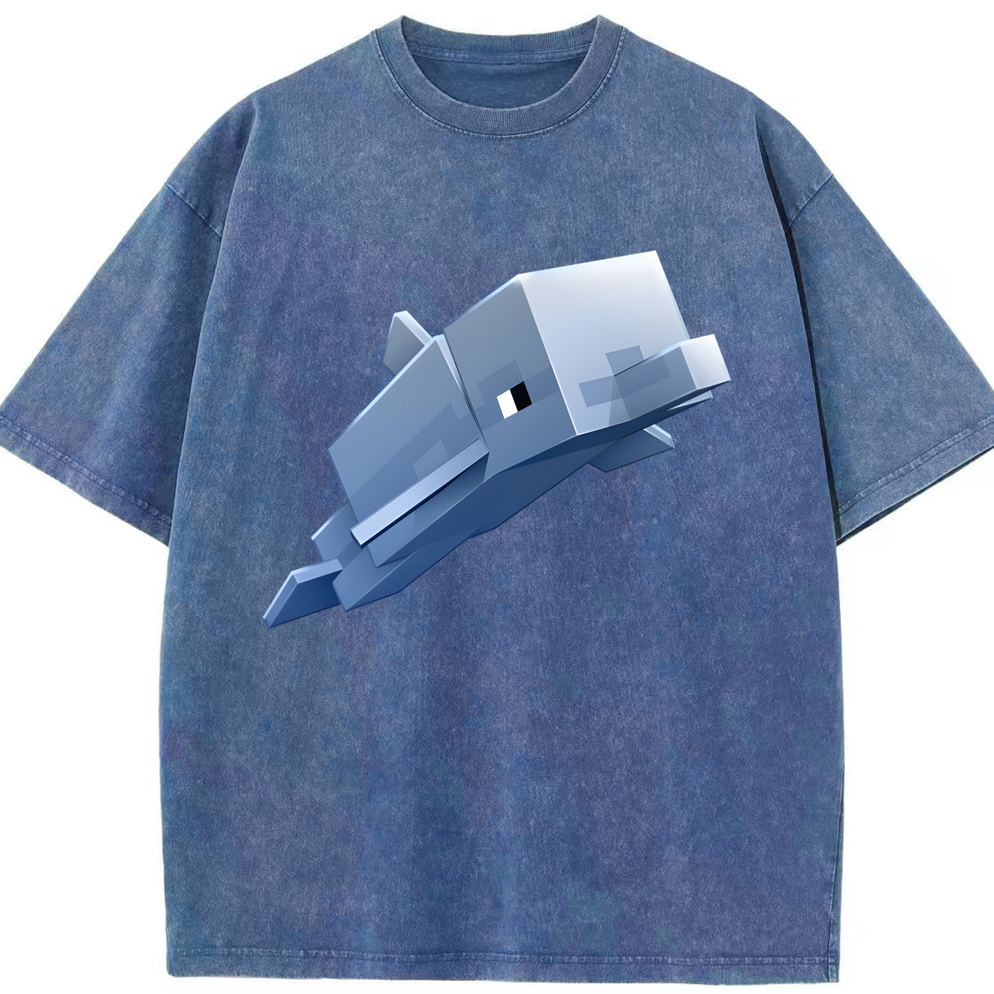（画像用） マインクラフト ブロックの世界 Minecraft MC Block world 綿100% ヴィンテージ風 半袖Tシャツ（フロントプリント）