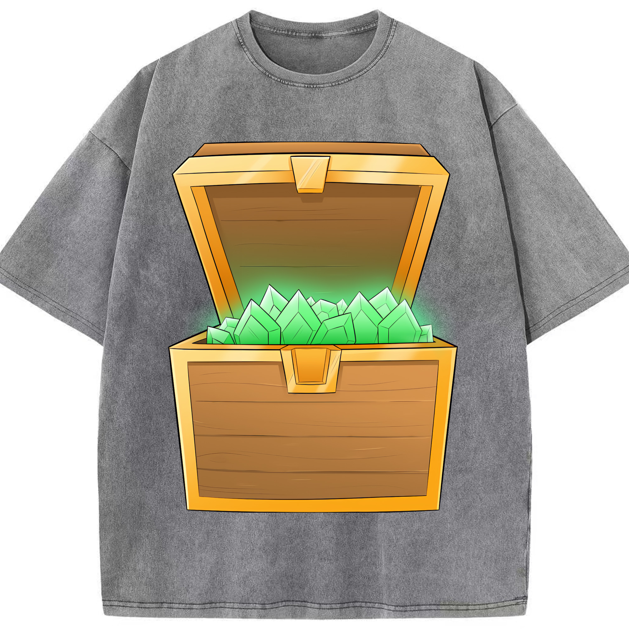 （画像用） マインクラフト ブロックの世界 Minecraft MC Block world 綿100% ヴィンテージ風 半袖Tシャツ（フロントプリント）