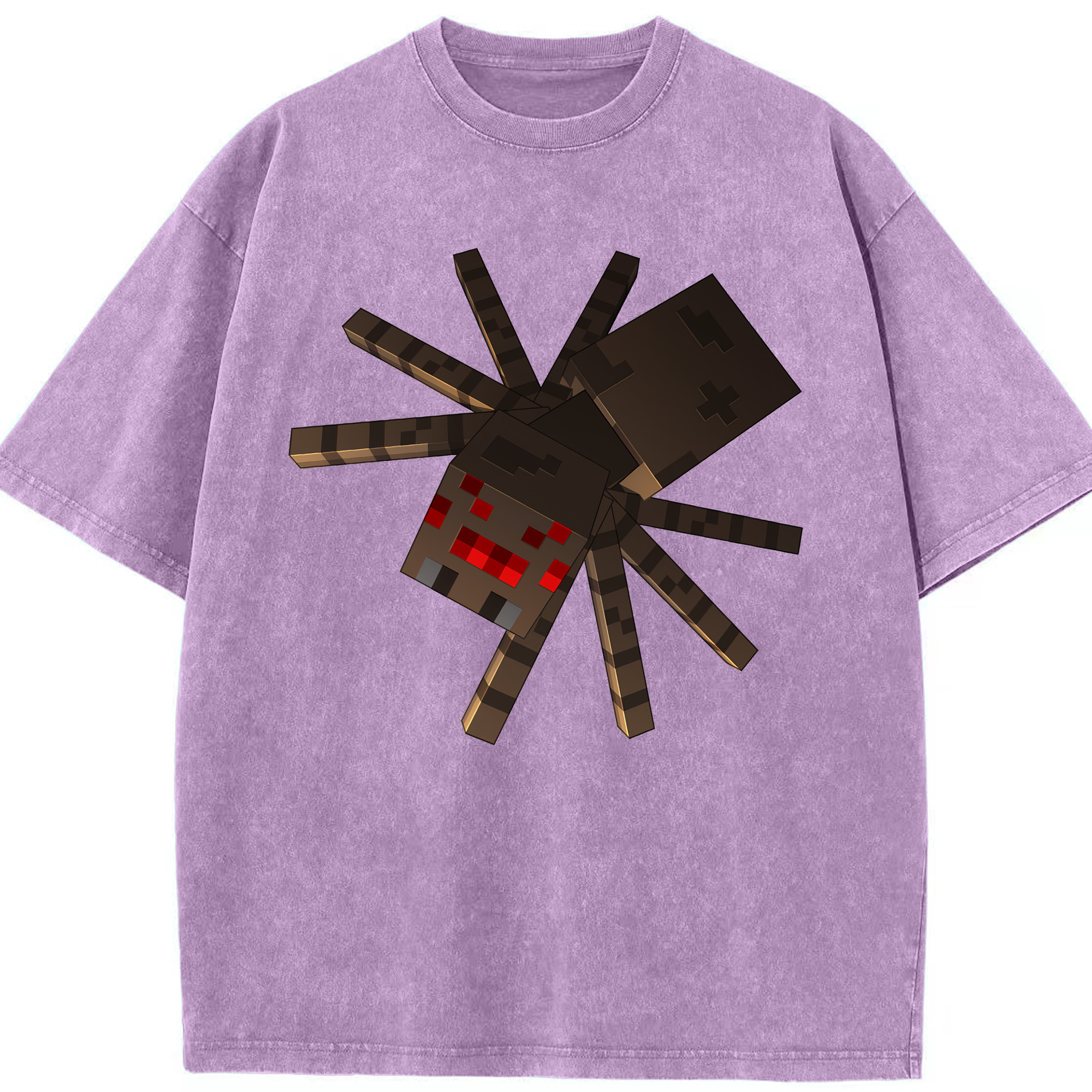 （画像用） マインクラフト ブロックの世界 Minecraft MC Block world 綿100% ヴィンテージ風 半袖Tシャツ（フロントプリント）