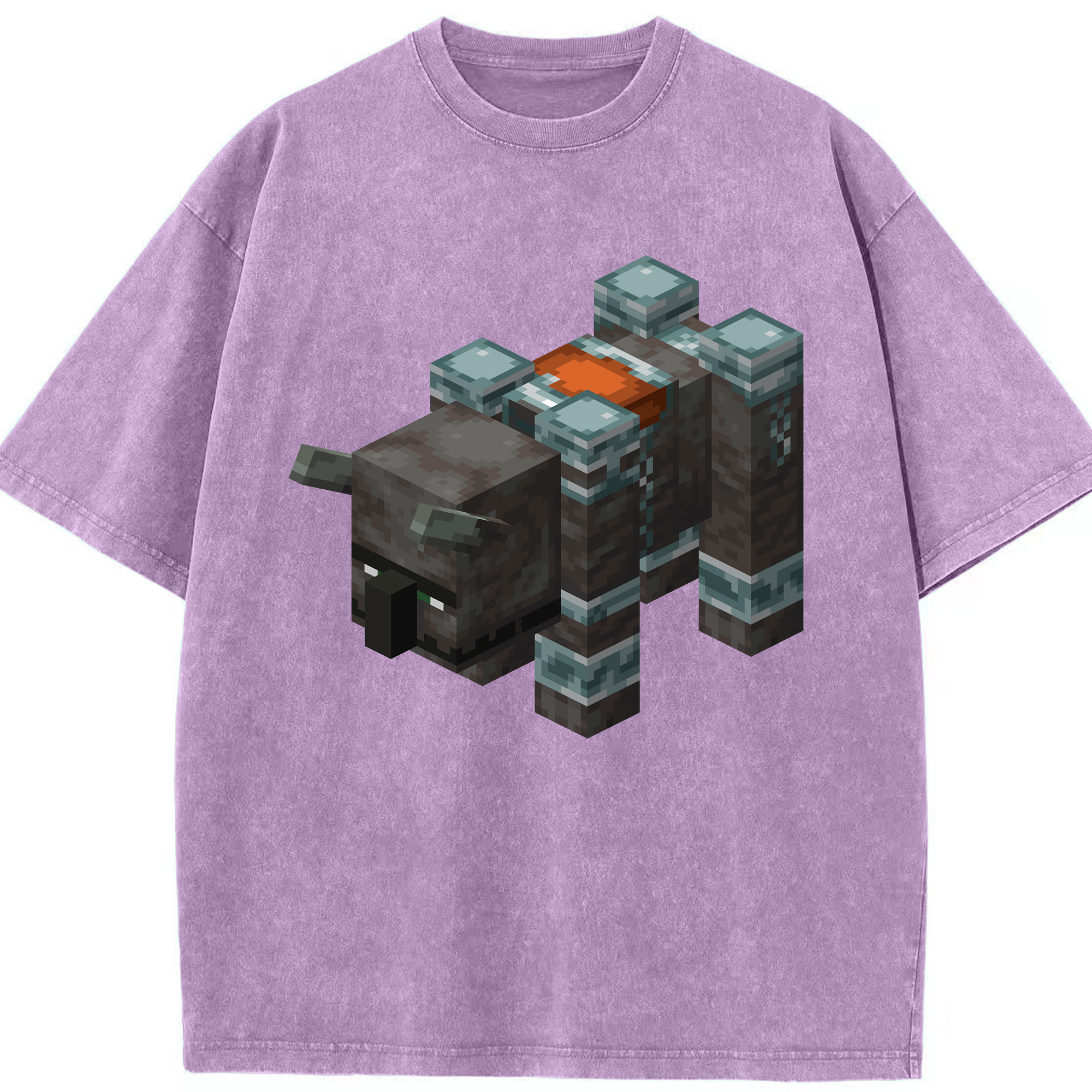 （画像用） マインクラフト ブロックの世界 Minecraft MC Block world 綿100% ヴィンテージ風 半袖Tシャツ（フロントプリント）