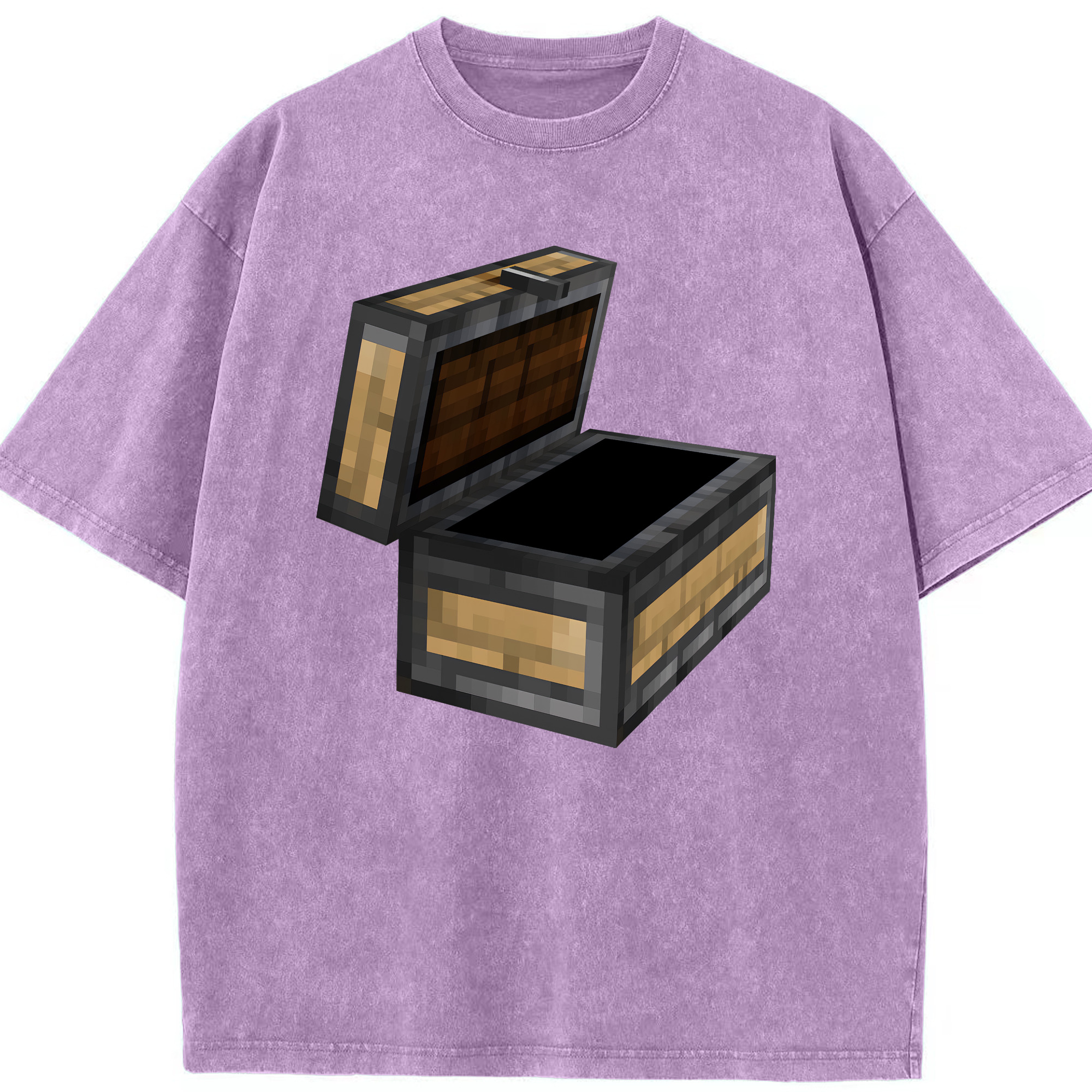 （画像用） マインクラフト ブロックの世界 Minecraft MC Block world 綿100% ヴィンテージ風 半袖Tシャツ（フロントプリント）