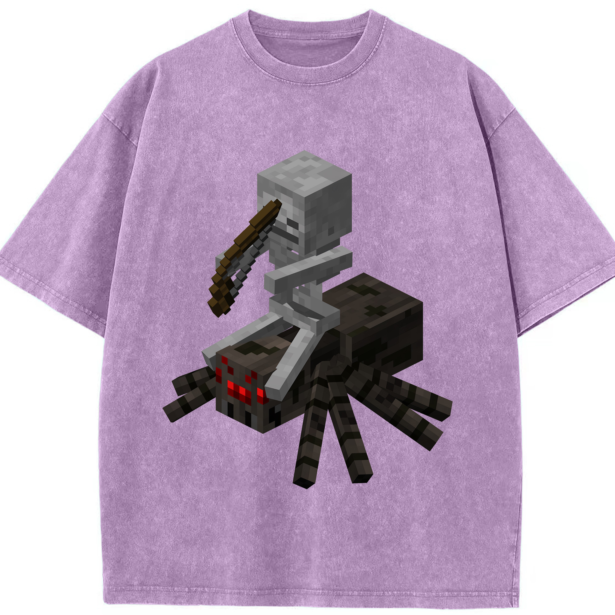 （画像用） マインクラフト ブロックの世界 Minecraft MC Block world 綿100% ヴィンテージ風 半袖Tシャツ（フロントプリント）