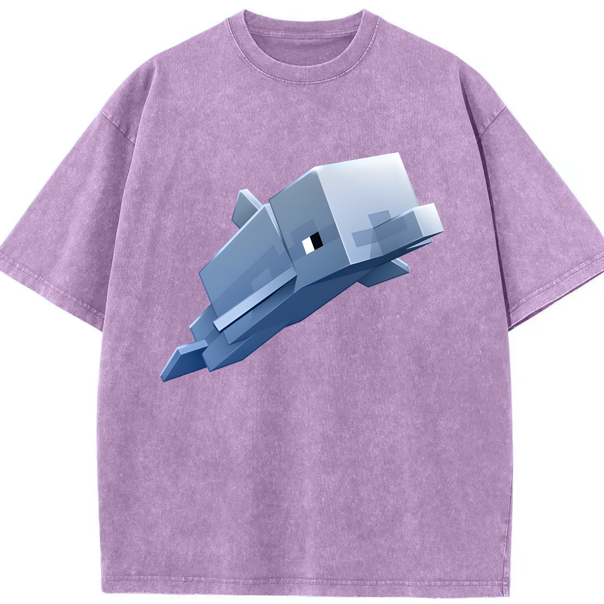 （画像用） マインクラフト ブロックの世界 Minecraft MC Block world 綿100% ヴィンテージ風 半袖Tシャツ（フロントプリント）