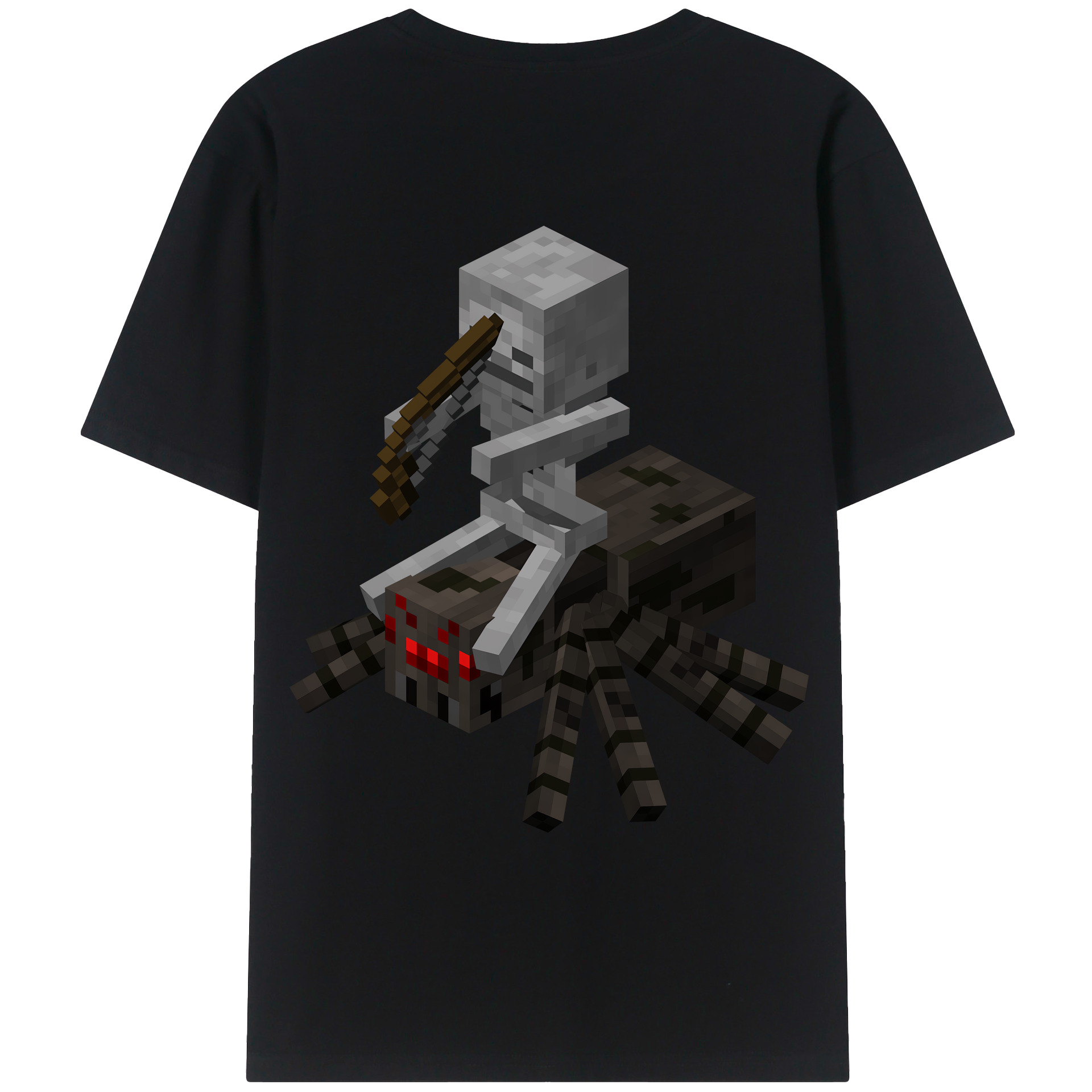 （画像用） マインクラフト ブロックの世界 Minecraft MC Block world 綿100％ メンズ半袖Tシャツ（バックプリント） 通気性
