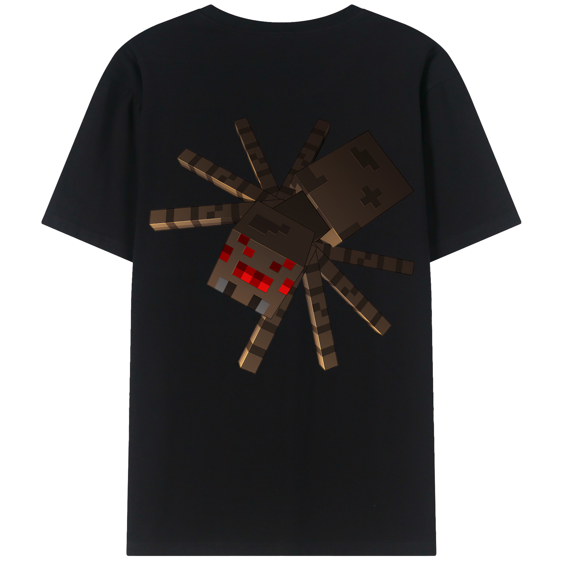 （画像用） マインクラフト ブロックの世界 Minecraft MC Block world 綿100％ メンズ半袖Tシャツ（バックプリント） 通気性