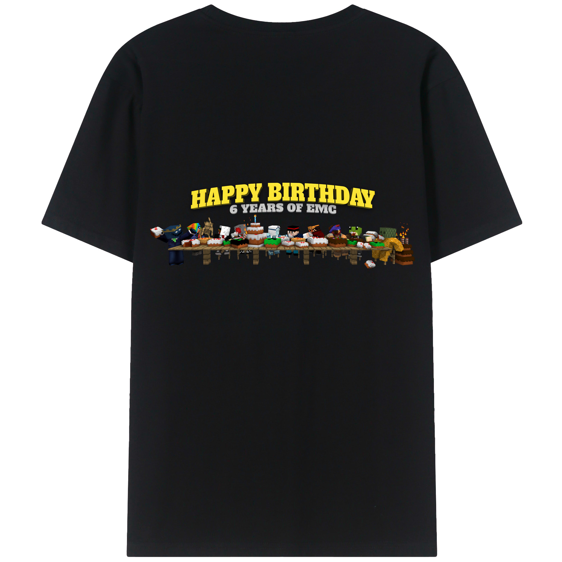 （画像用） マインクラフト ブロックの世界 Minecraft MC Block world 綿100％ メンズ半袖Tシャツ（バックプリント） 通気性