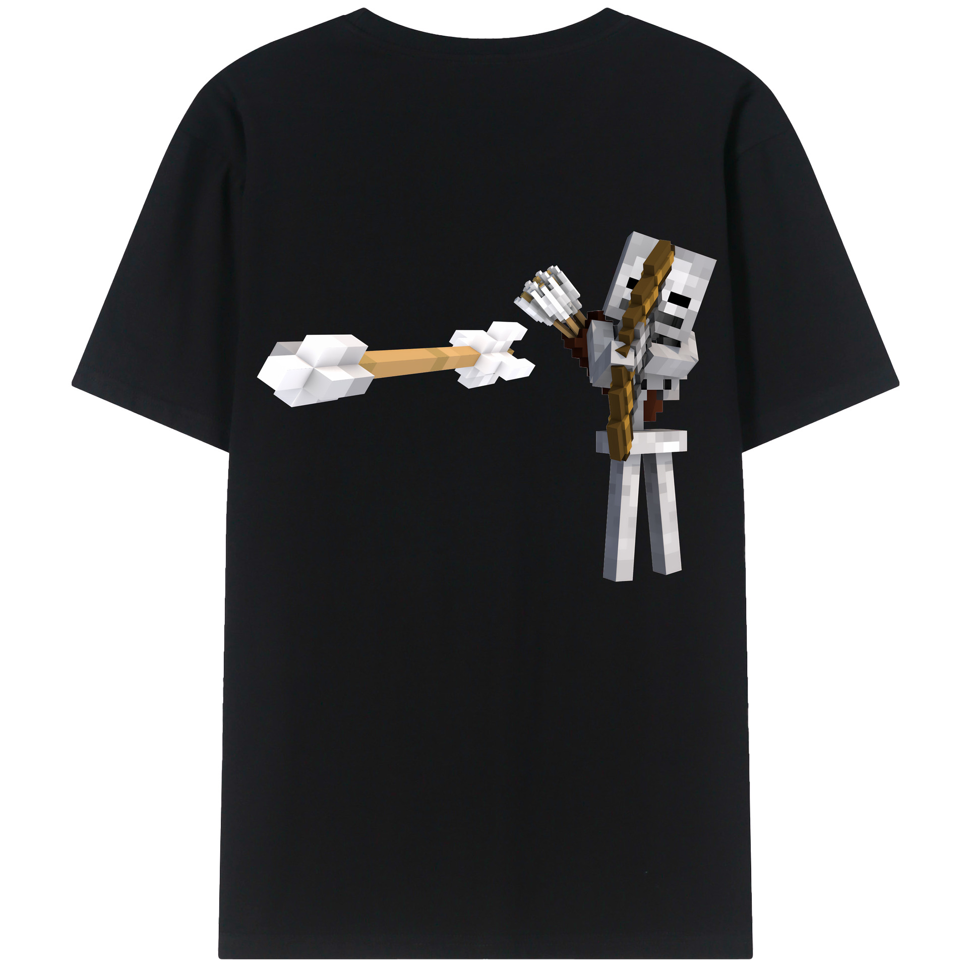 （画像用） マインクラフト ブロックの世界 Minecraft MC Block world 綿100％ メンズ半袖Tシャツ（バックプリント） 通気性