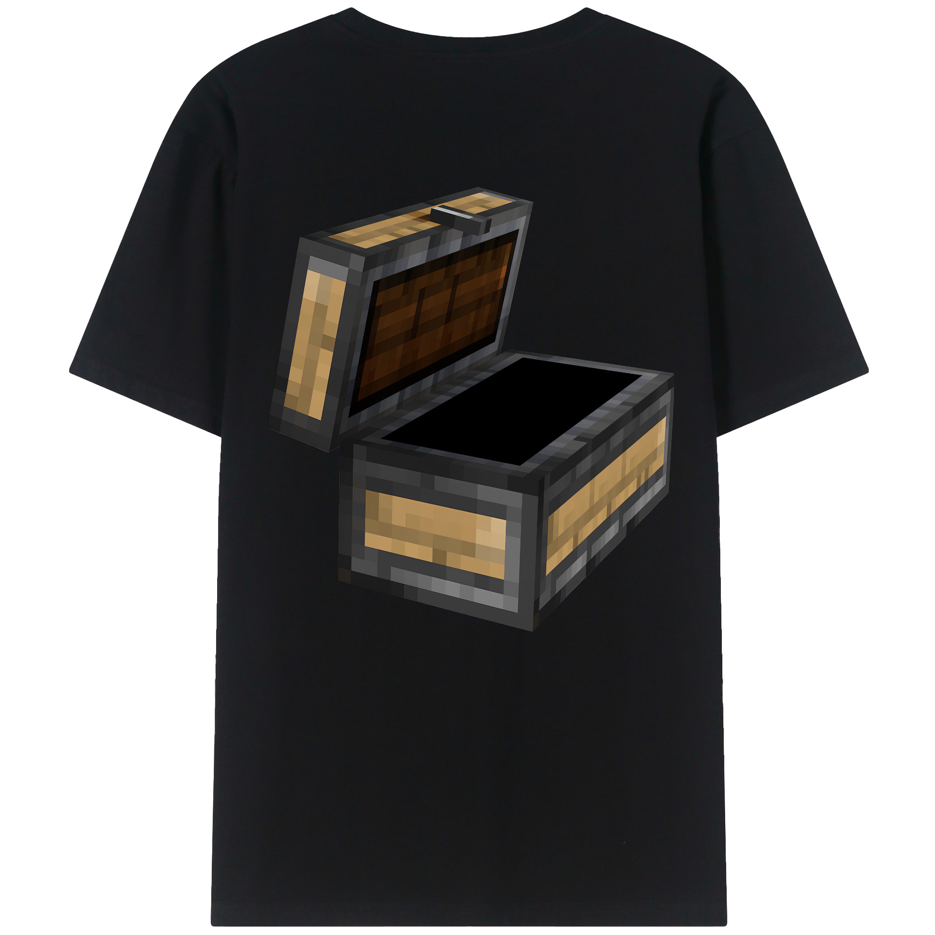 （画像用） マインクラフト ブロックの世界 Minecraft MC Block world 綿100％ メンズ半袖Tシャツ（バックプリント） 通気性