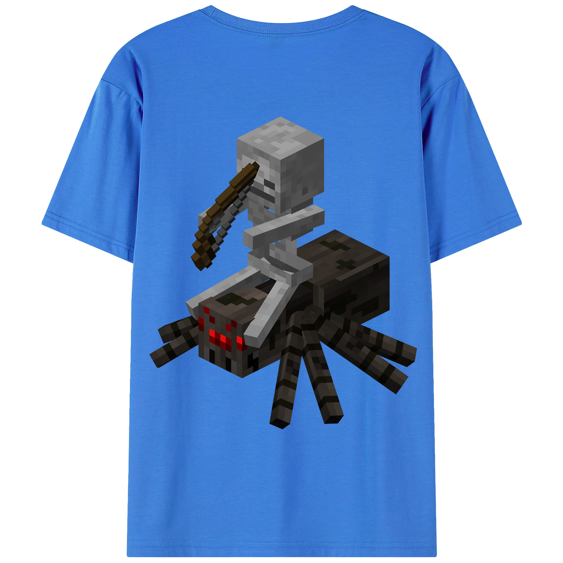 （画像用） マインクラフト ブロックの世界 Minecraft MC Block world 綿100％ メンズ半袖Tシャツ（バックプリント） 通気性