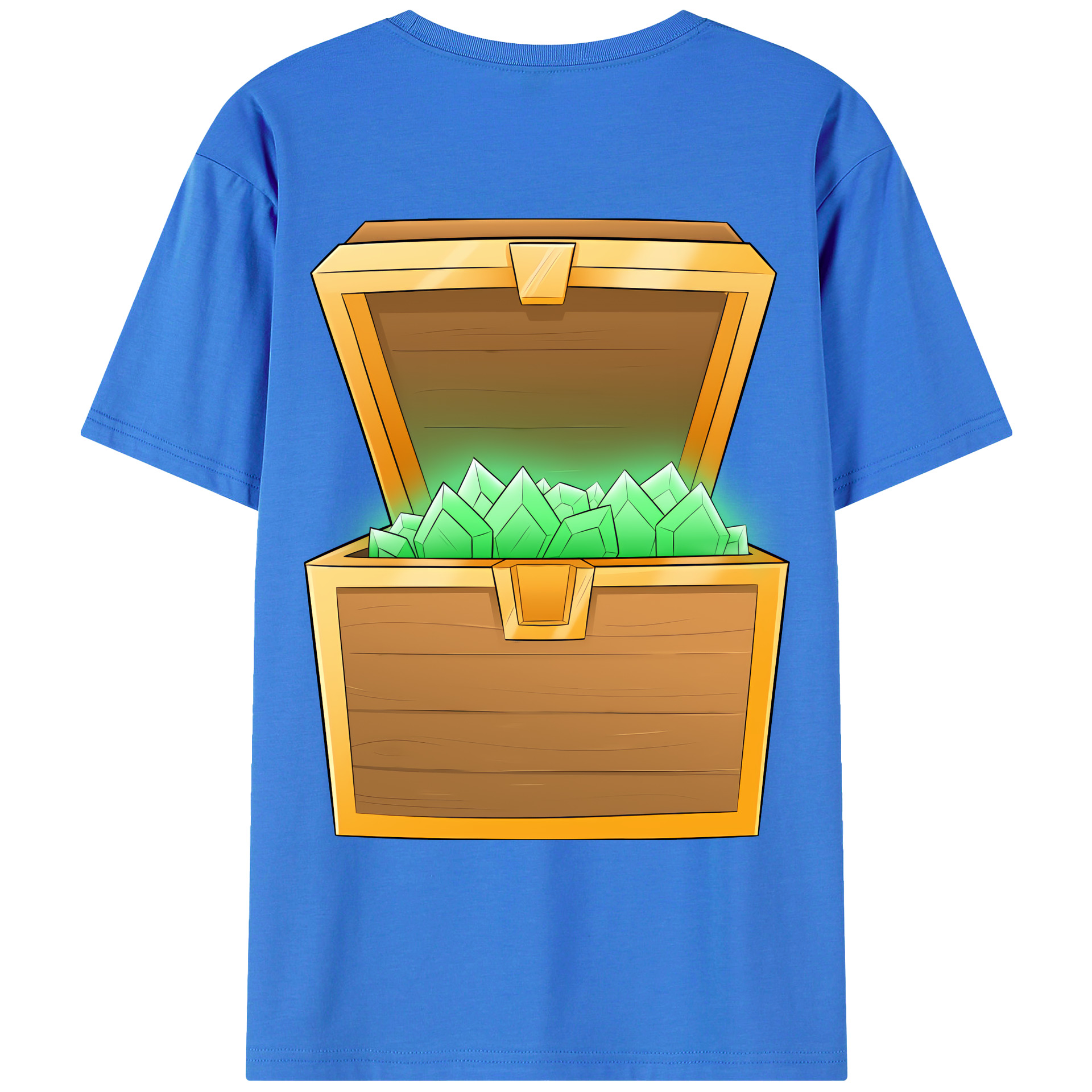 （画像用） マインクラフト ブロックの世界 Minecraft MC Block world 綿100％ メンズ半袖Tシャツ（バックプリント） 通気性