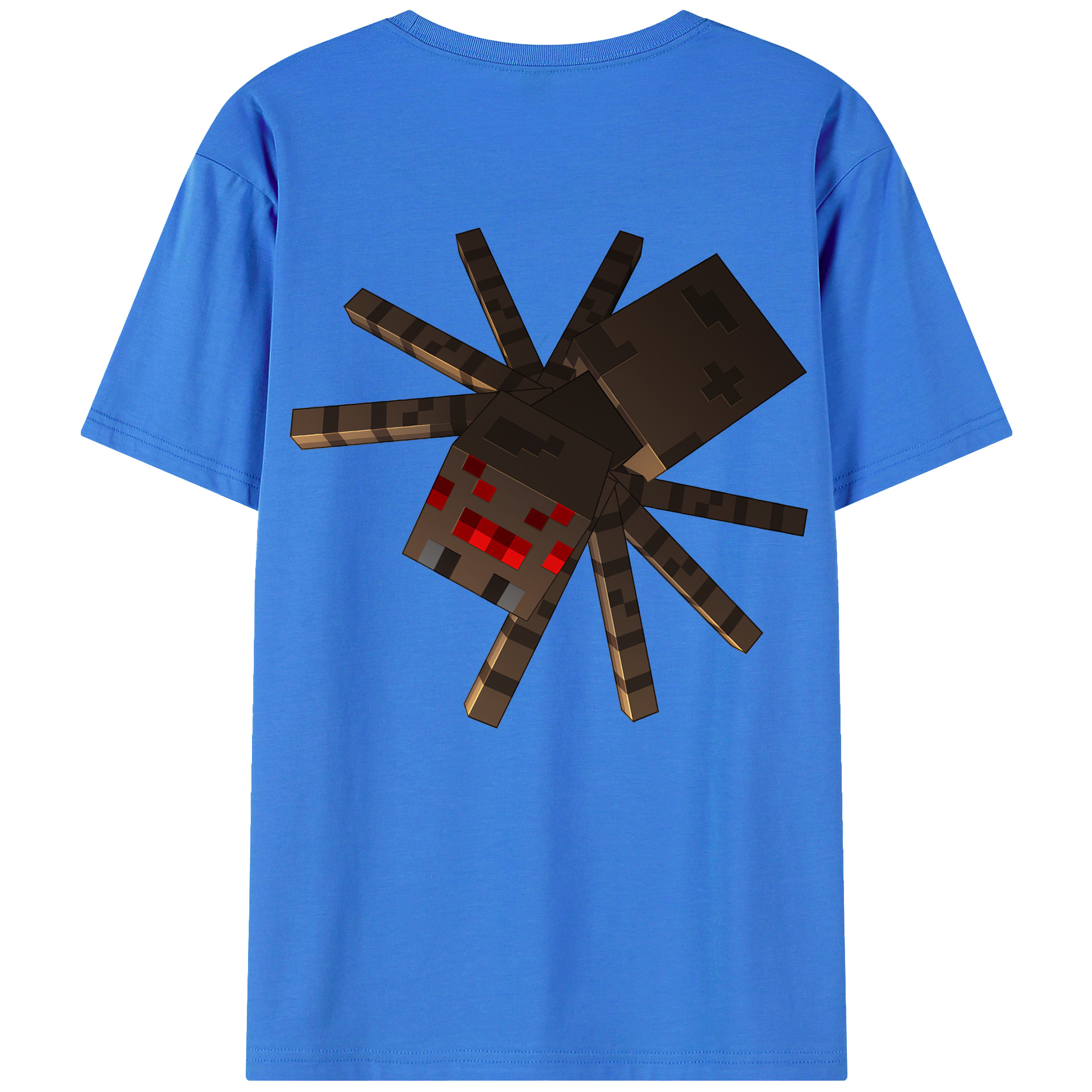 （画像用） マインクラフト ブロックの世界 Minecraft MC Block world 綿100％ メンズ半袖Tシャツ（バックプリント） 通気性