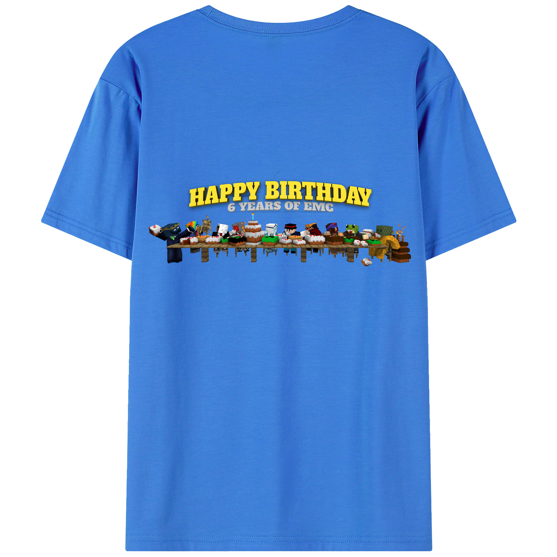 （画像用） マインクラフト ブロックの世界 Minecraft MC Block world 綿100％ メンズ半袖Tシャツ（バックプリント） 通気性