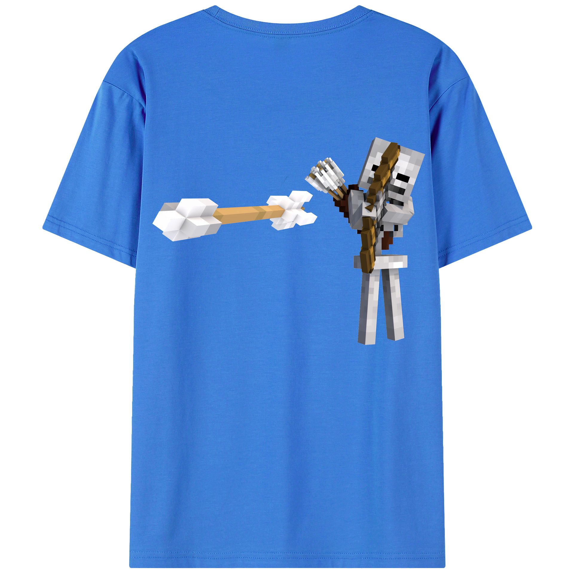 （画像用） マインクラフト ブロックの世界 Minecraft MC Block world 綿100％ メンズ半袖Tシャツ（バックプリント） 通気性