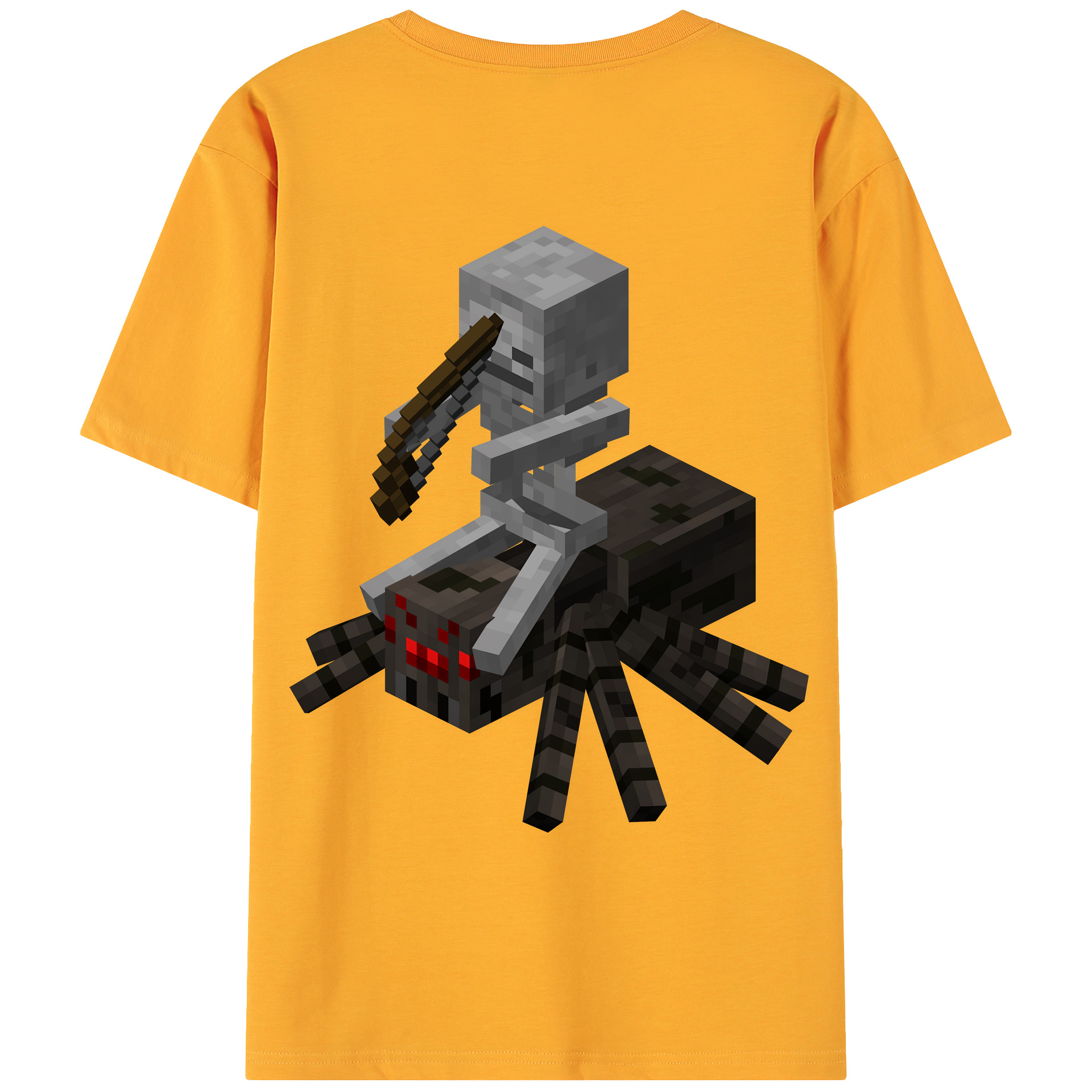 （画像用） マインクラフト ブロックの世界 Minecraft MC Block world 綿100％ メンズ半袖Tシャツ（バックプリント） 通気性