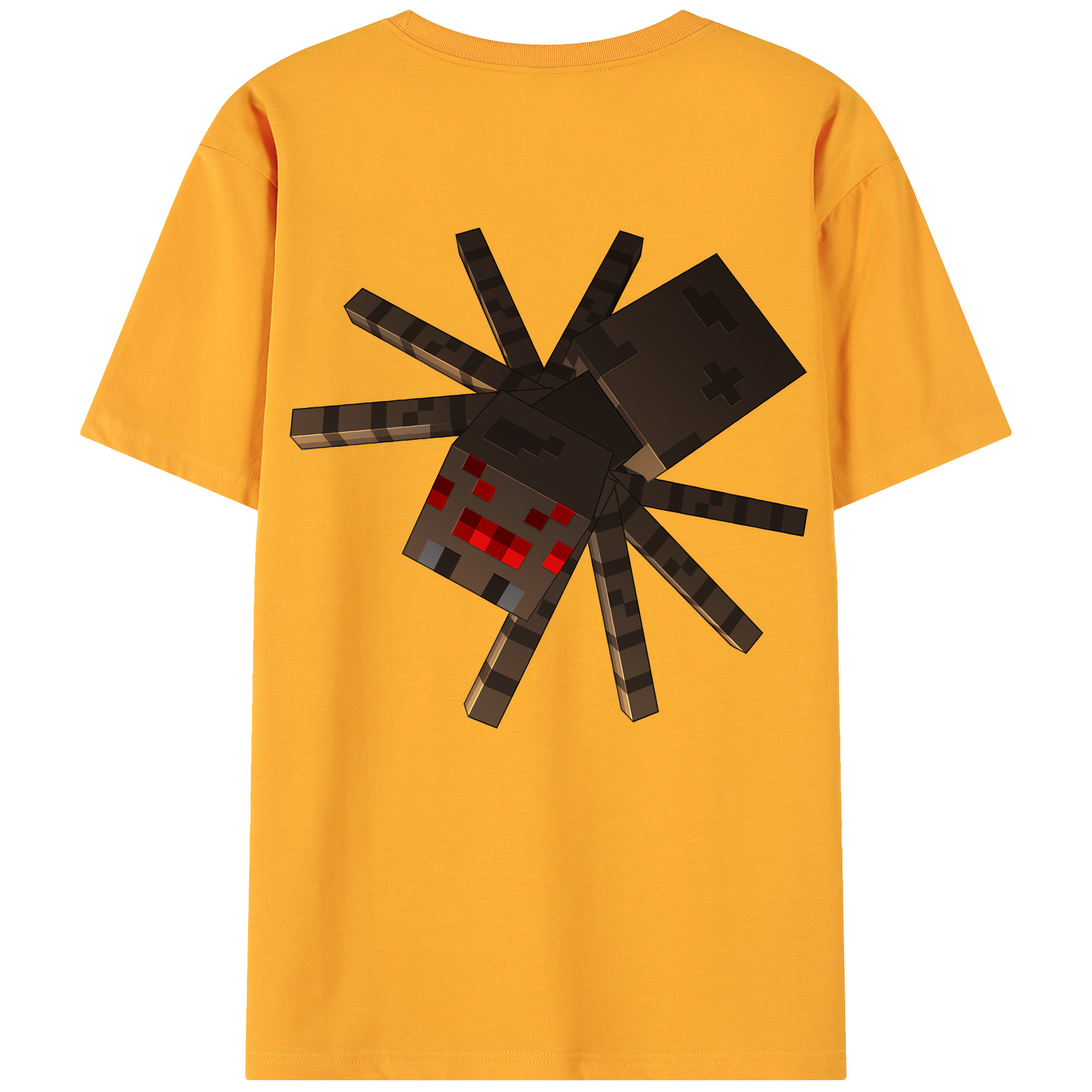 （画像用） マインクラフト ブロックの世界 Minecraft MC Block world 綿100％ メンズ半袖Tシャツ（バックプリント） 通気性
