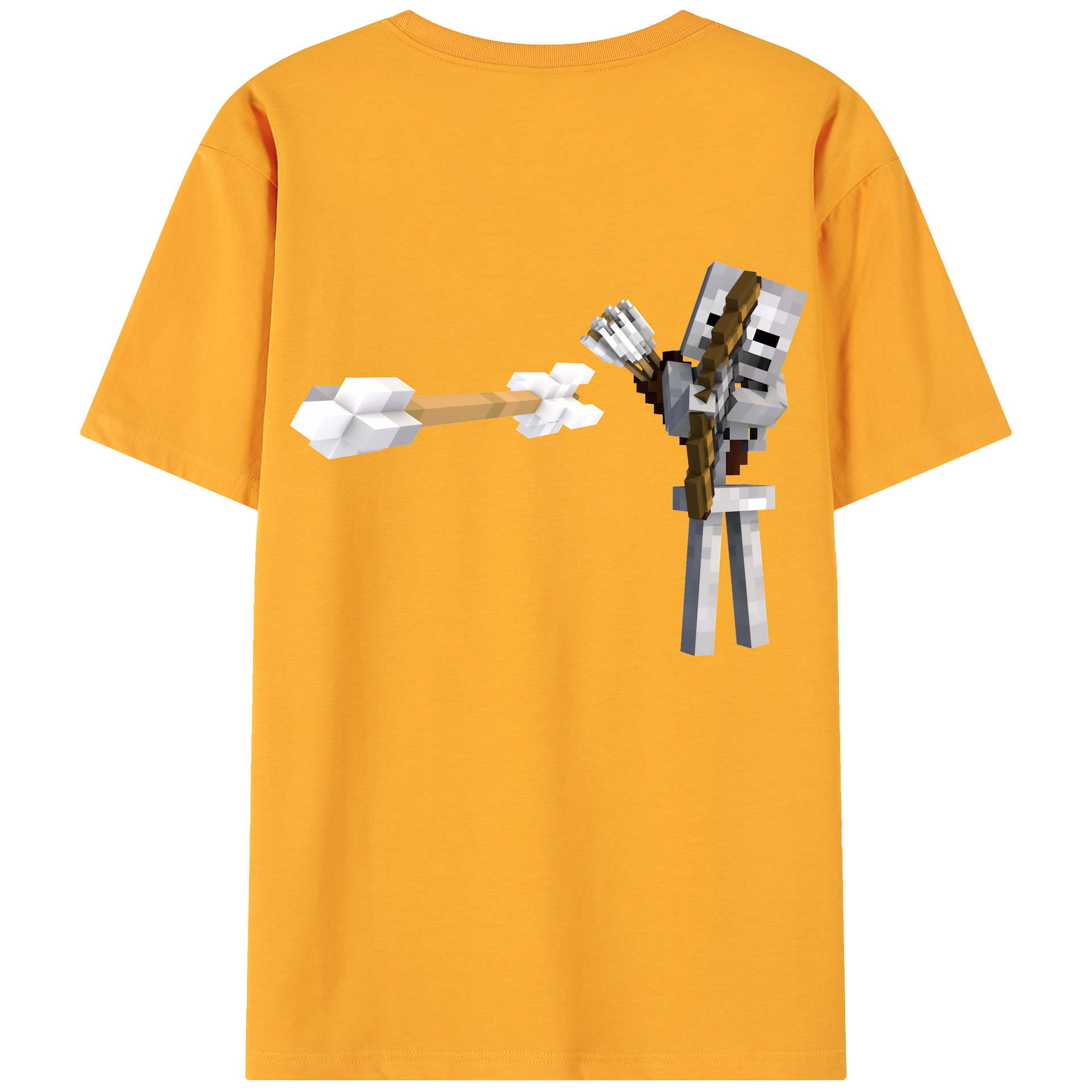 （画像用） マインクラフト ブロックの世界 Minecraft MC Block world 綿100％ メンズ半袖Tシャツ（バックプリント） 通気性