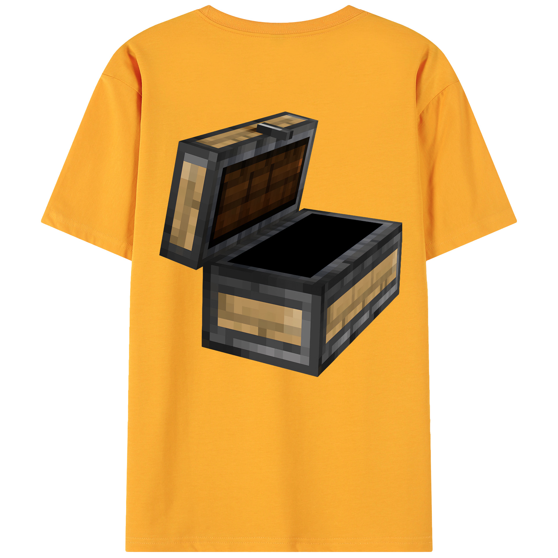 （画像用） マインクラフト ブロックの世界 Minecraft MC Block world 綿100％ メンズ半袖Tシャツ（バックプリント） 通気性