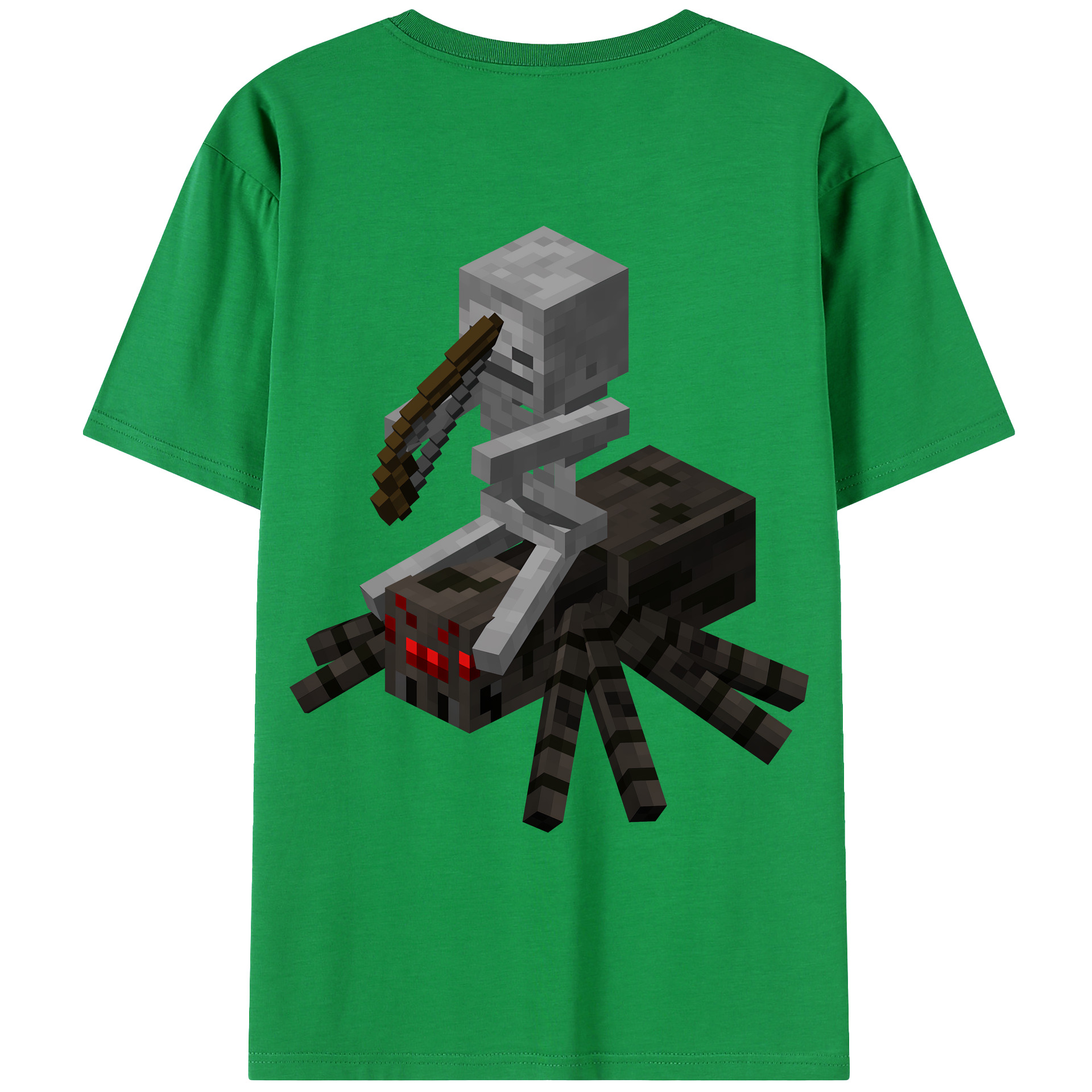 （画像用） マインクラフト ブロックの世界 Minecraft MC Block world 綿100％ メンズ半袖Tシャツ（バックプリント） 通気性