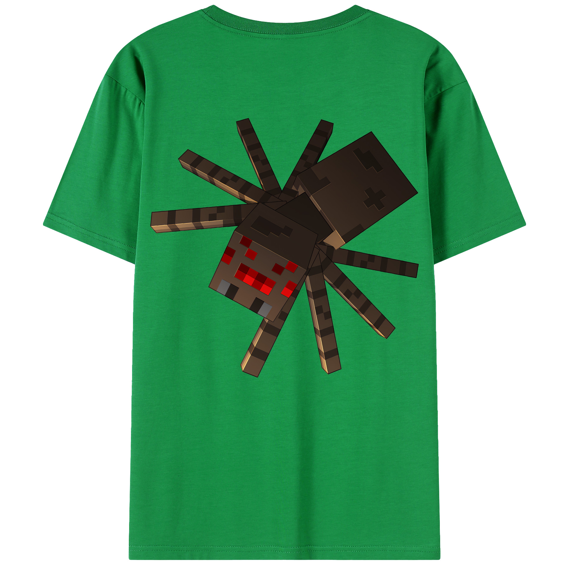 （画像用） マインクラフト ブロックの世界 Minecraft MC Block world 綿100％ メンズ半袖Tシャツ（バックプリント） 通気性
