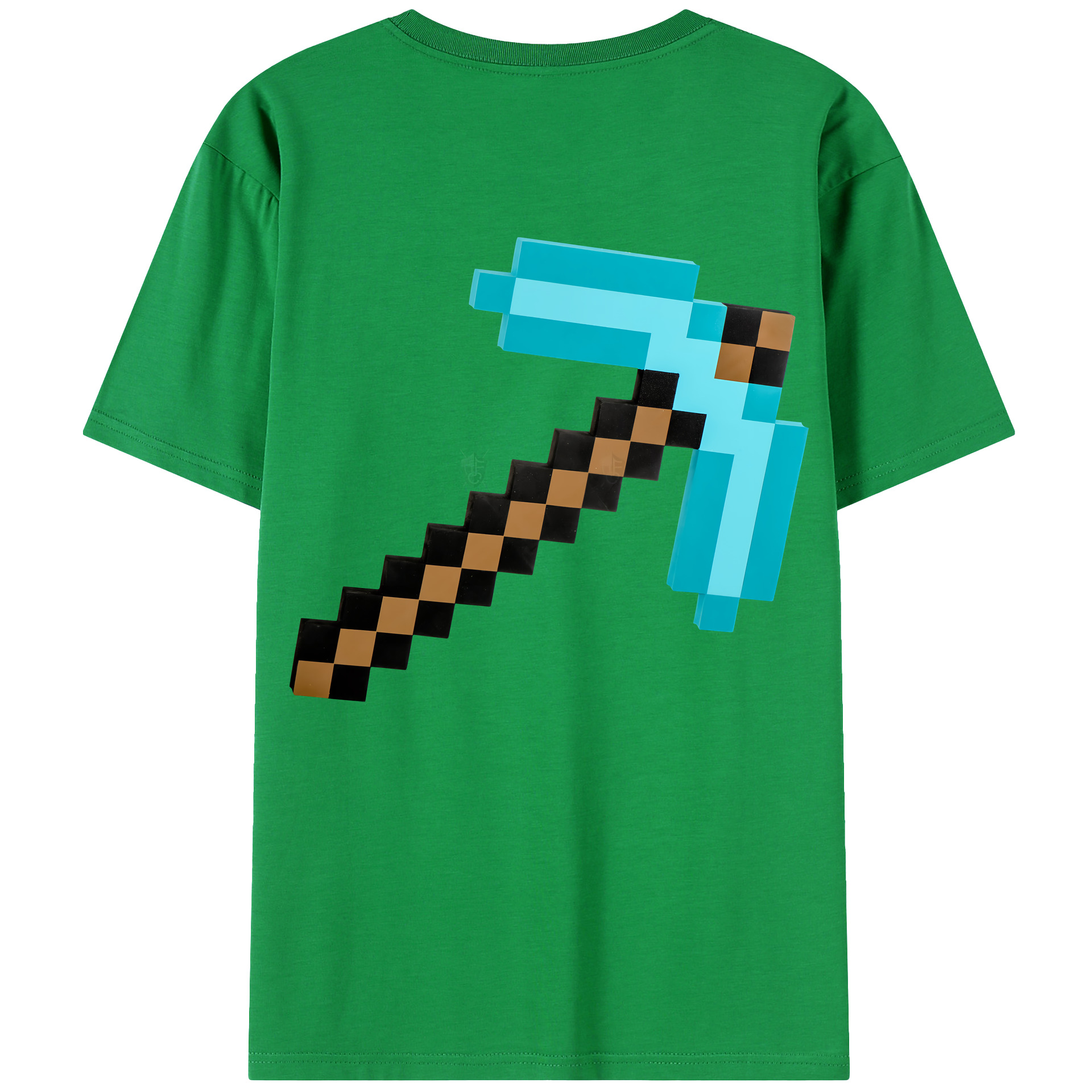 （画像用） マインクラフト ブロックの世界 Minecraft MC Block world 綿100％ メンズ半袖Tシャツ（バックプリント） 通気性
