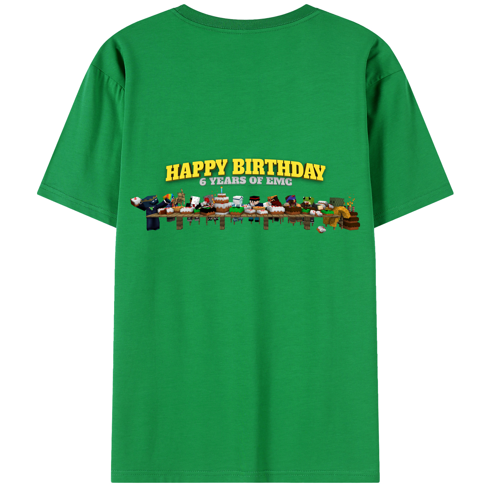 （画像用） マインクラフト ブロックの世界 Minecraft MC Block world 綿100％ メンズ半袖Tシャツ（バックプリント） 通気性