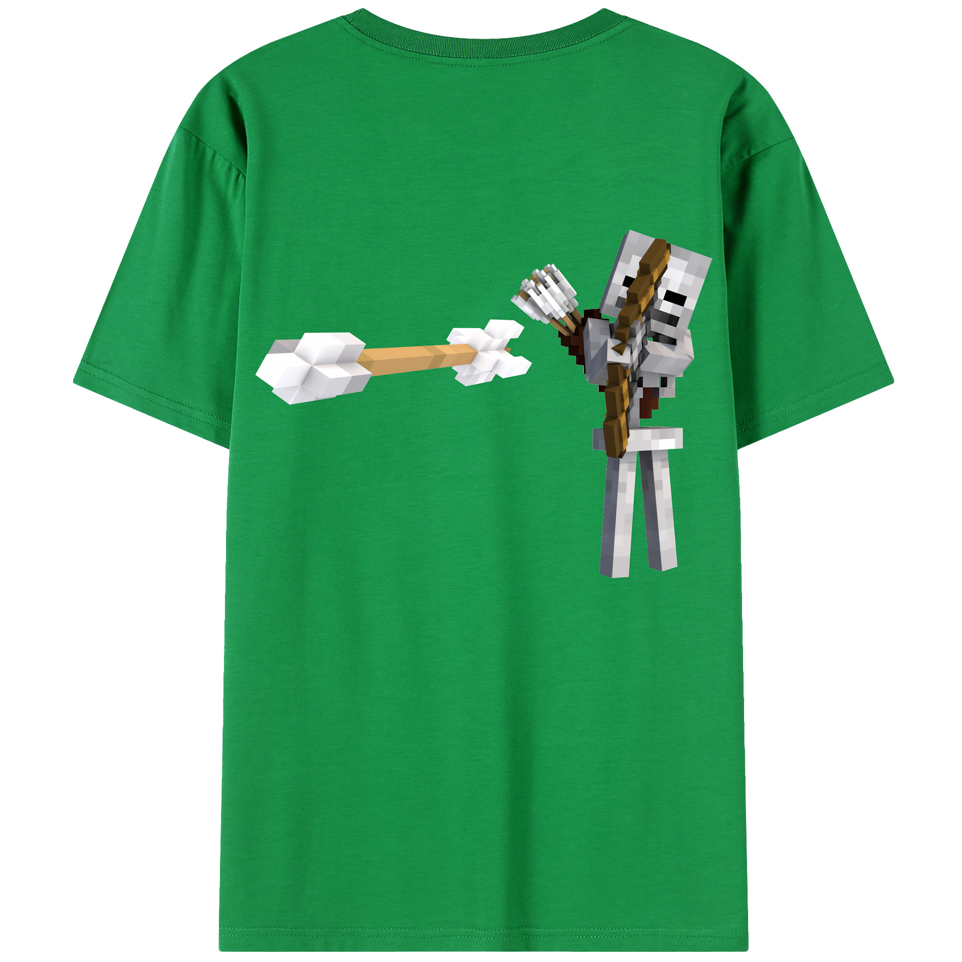 （画像用） マインクラフト ブロックの世界 Minecraft MC Block world 綿100％ メンズ半袖Tシャツ（バックプリント） 通気性