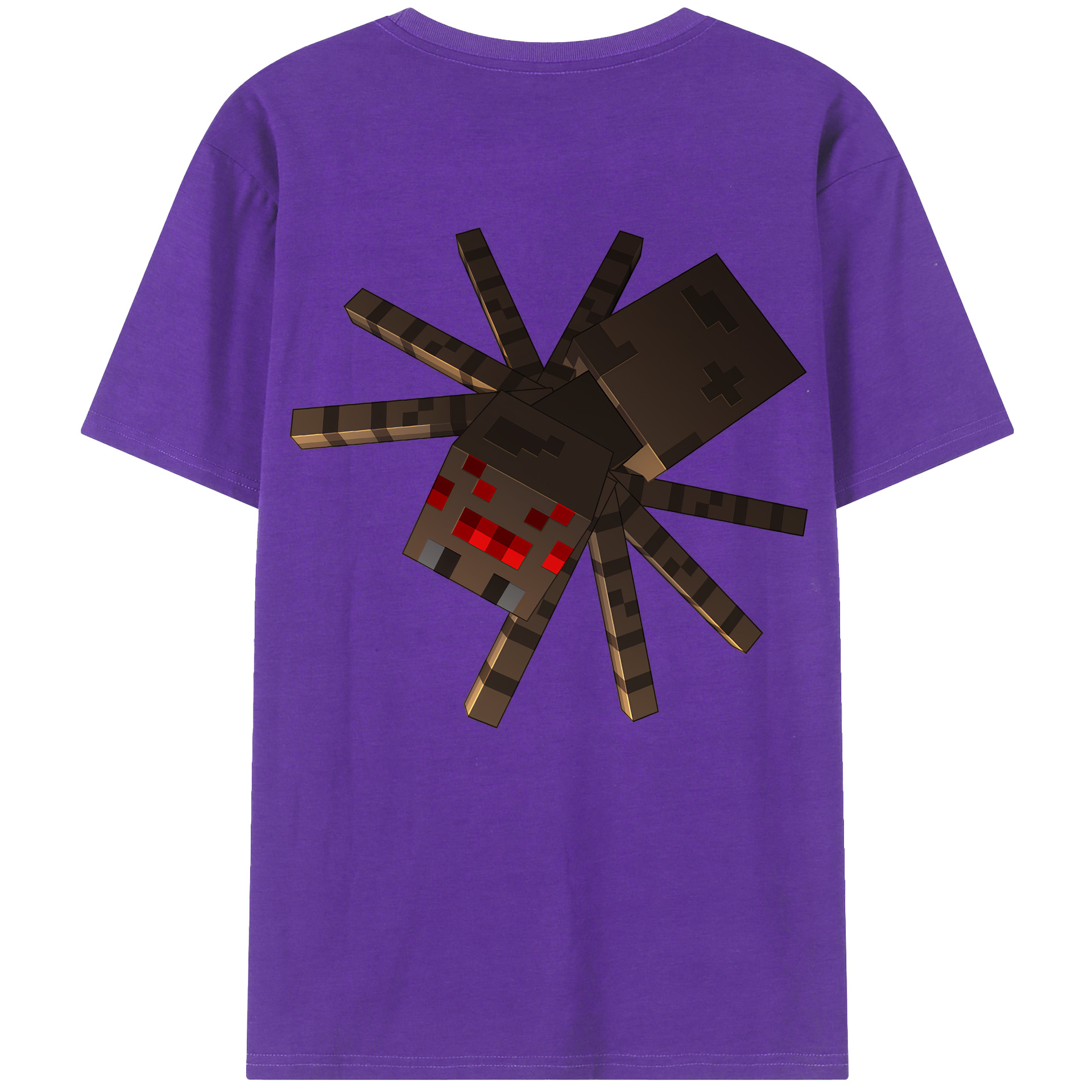 （画像用） マインクラフト ブロックの世界 Minecraft MC Block world 綿100％ メンズ半袖Tシャツ（バックプリント） 通気性