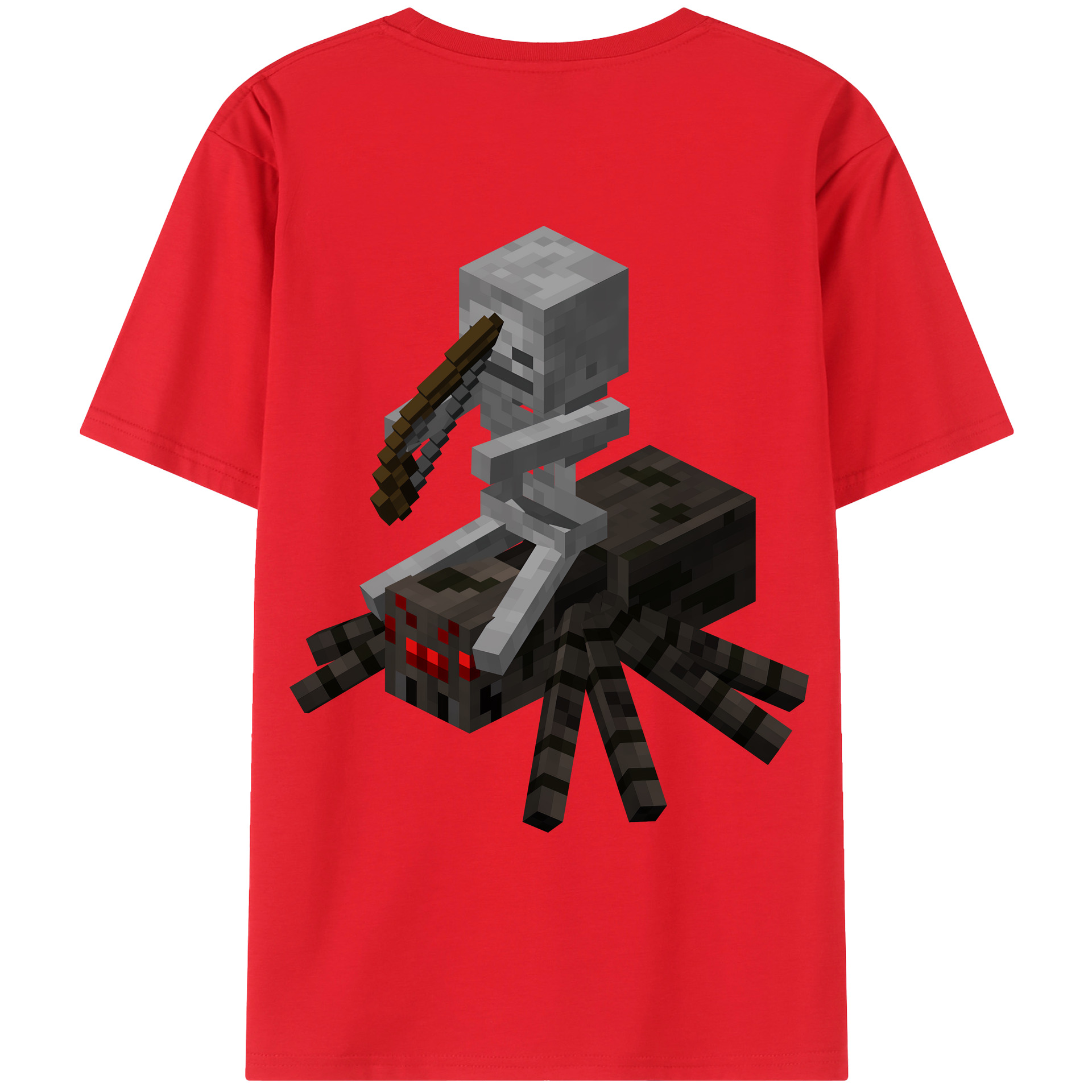（画像用） マインクラフト ブロックの世界 Minecraft MC Block world 綿100％ メンズ半袖Tシャツ（バックプリント） 通気性