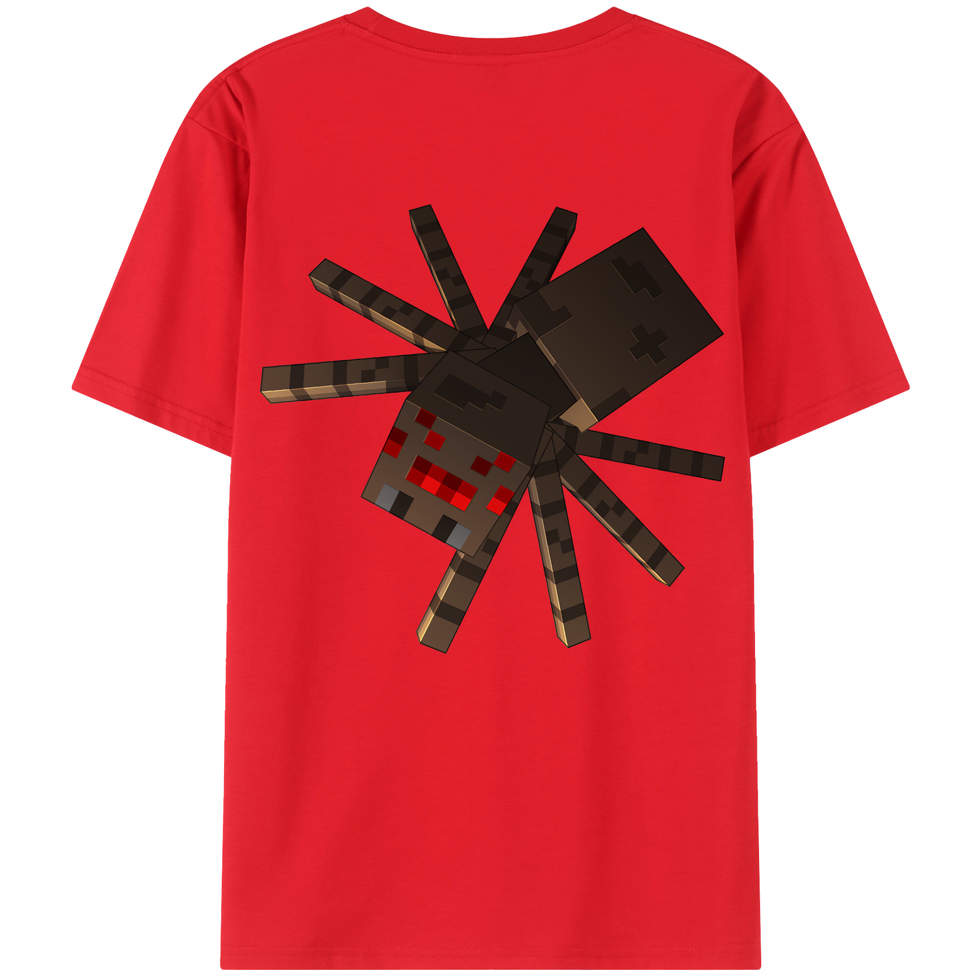 （画像用） マインクラフト ブロックの世界 Minecraft MC Block world 綿100％ メンズ半袖Tシャツ（バックプリント） 通気性