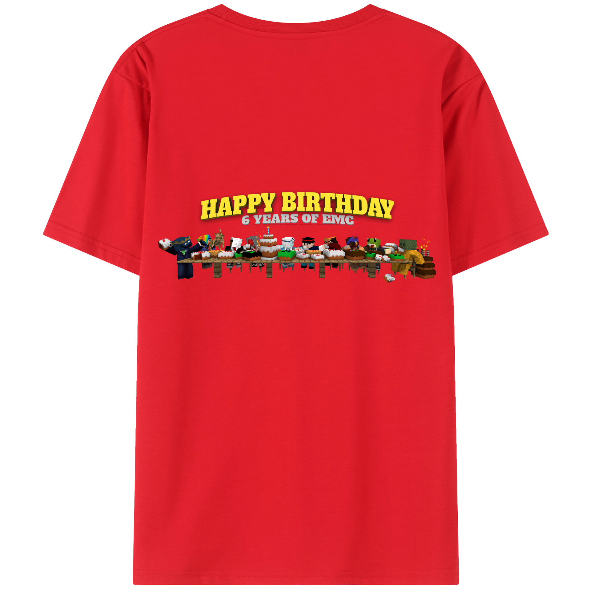 （画像用） マインクラフト ブロックの世界 Minecraft MC Block world 綿100％ メンズ半袖Tシャツ（バックプリント） 通気性