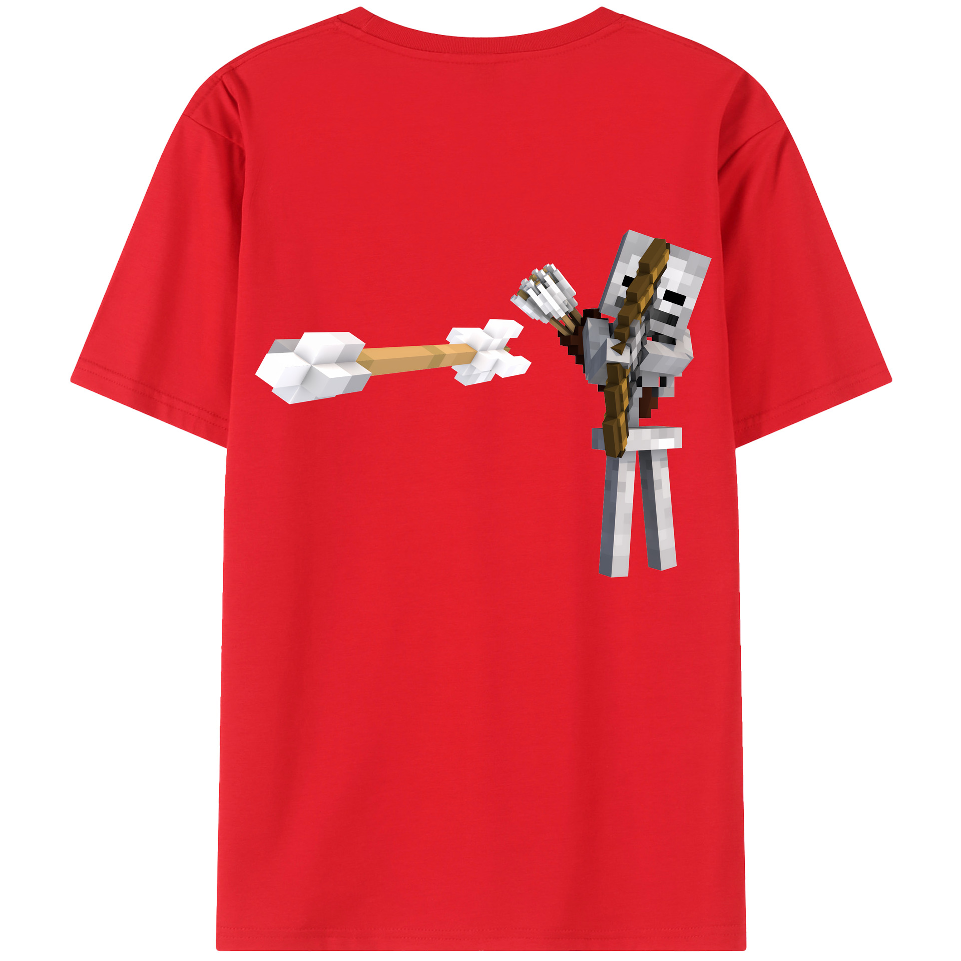 （画像用） マインクラフト ブロックの世界 Minecraft MC Block world 綿100％ メンズ半袖Tシャツ（バックプリント） 通気性