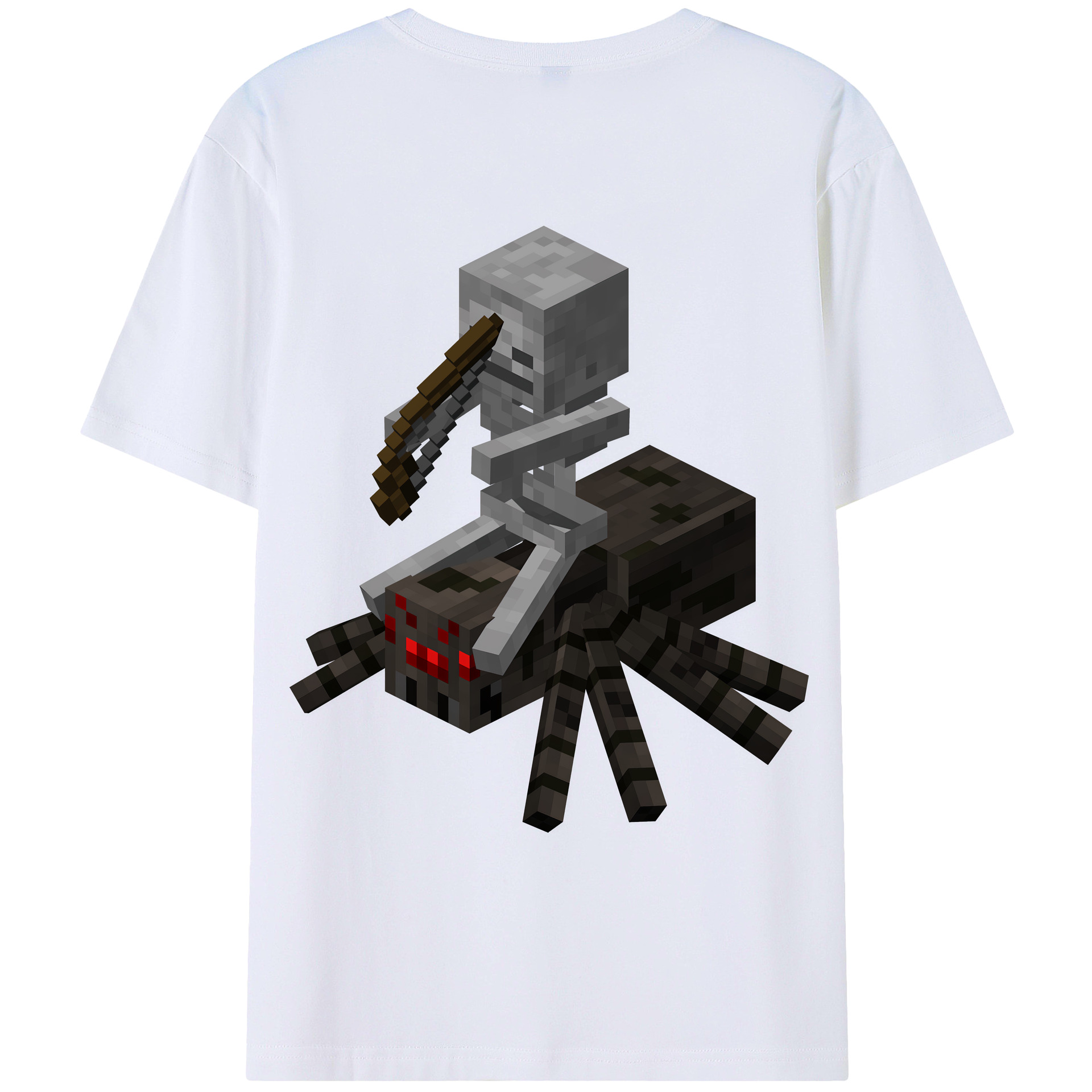 （画像用） マインクラフト ブロックの世界 Minecraft MC Block world 綿100％ メンズ半袖Tシャツ（バックプリント） 通気性