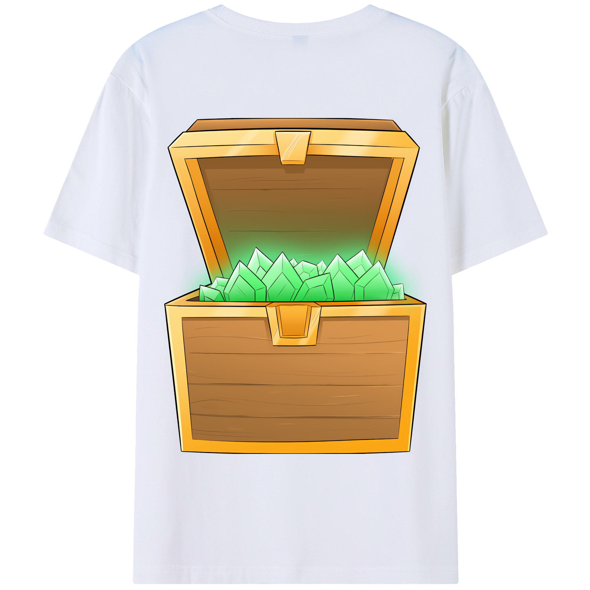（画像用） マインクラフト ブロックの世界 Minecraft MC Block world 綿100％ メンズ半袖Tシャツ（バックプリント） 通気性