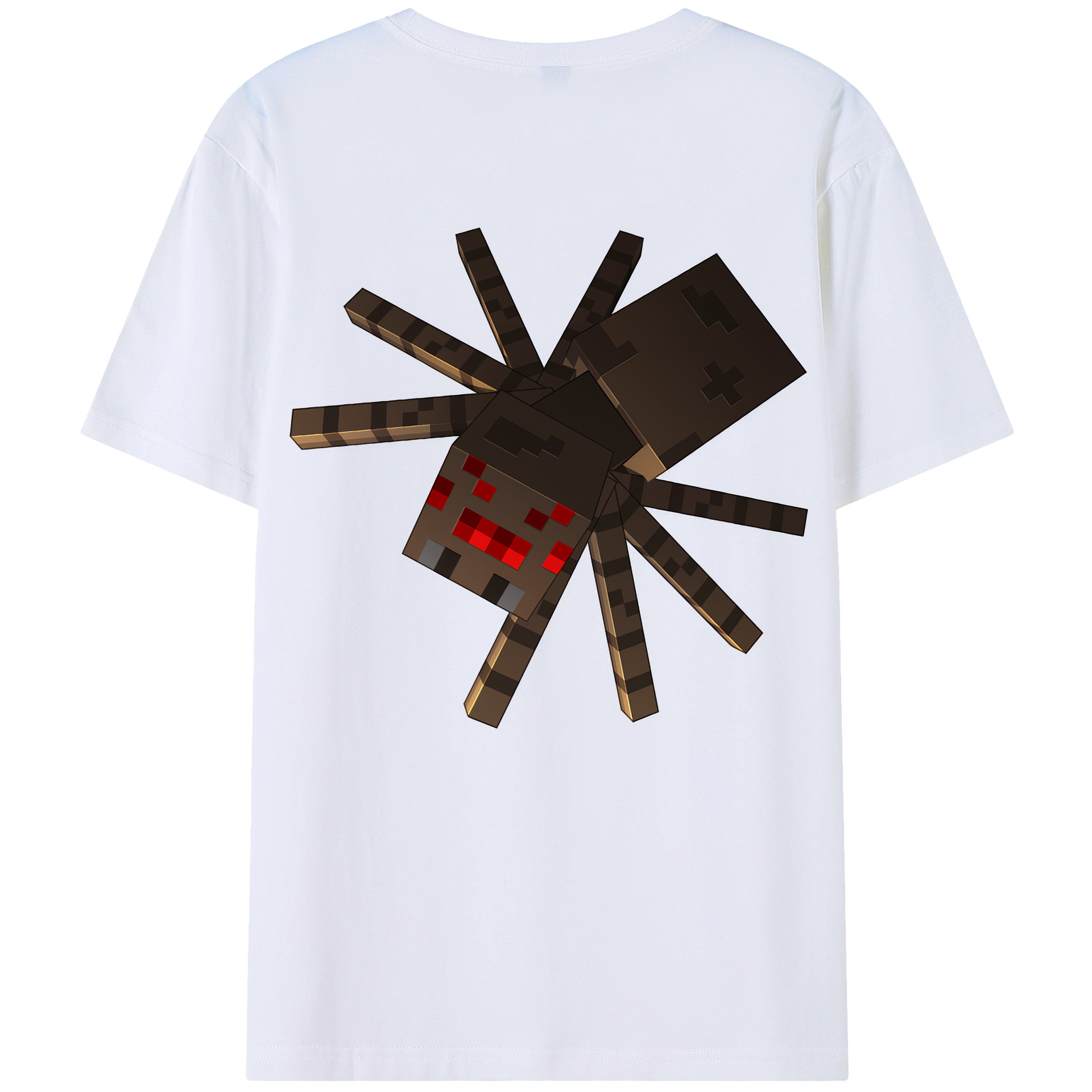 （画像用） マインクラフト ブロックの世界 Minecraft MC Block world 綿100％ メンズ半袖Tシャツ（バックプリント） 通気性