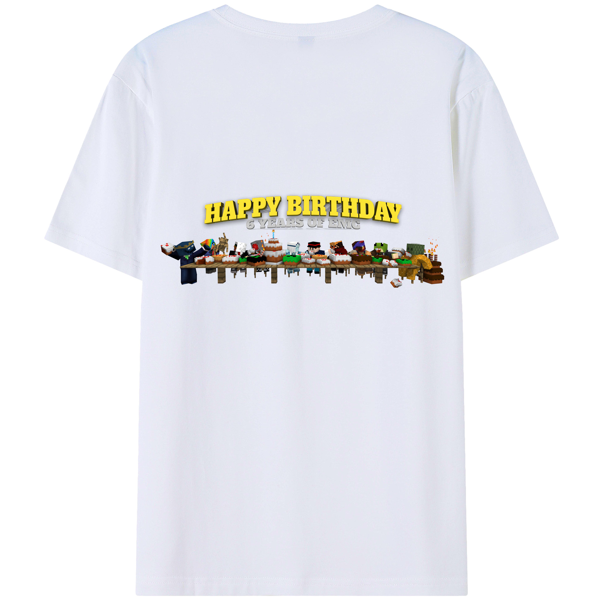 （画像用） マインクラフト ブロックの世界 Minecraft MC Block world 綿100％ メンズ半袖Tシャツ（バックプリント） 通気性