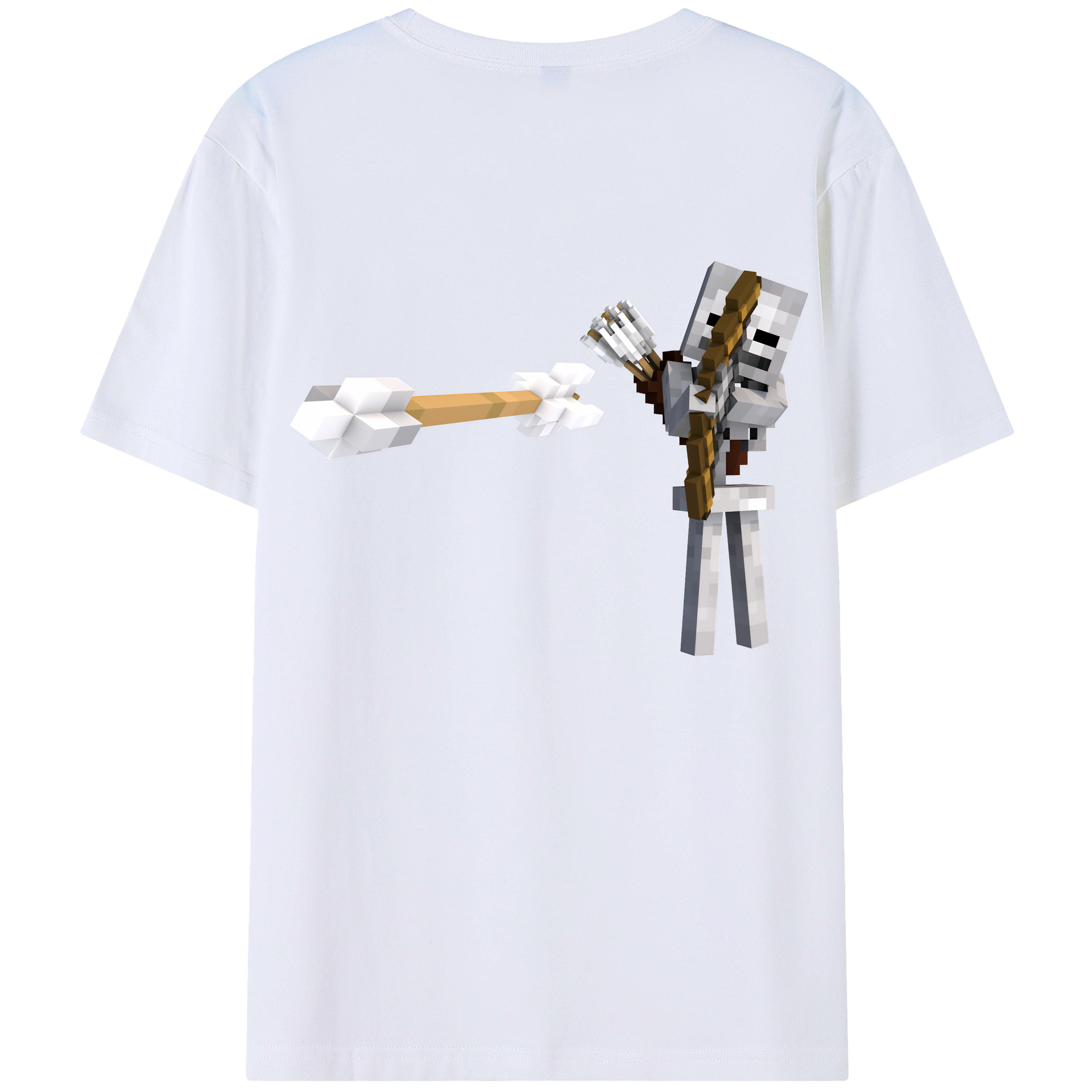 （画像用） マインクラフト ブロックの世界 Minecraft MC Block world 綿100％ メンズ半袖Tシャツ（バックプリント） 通気性