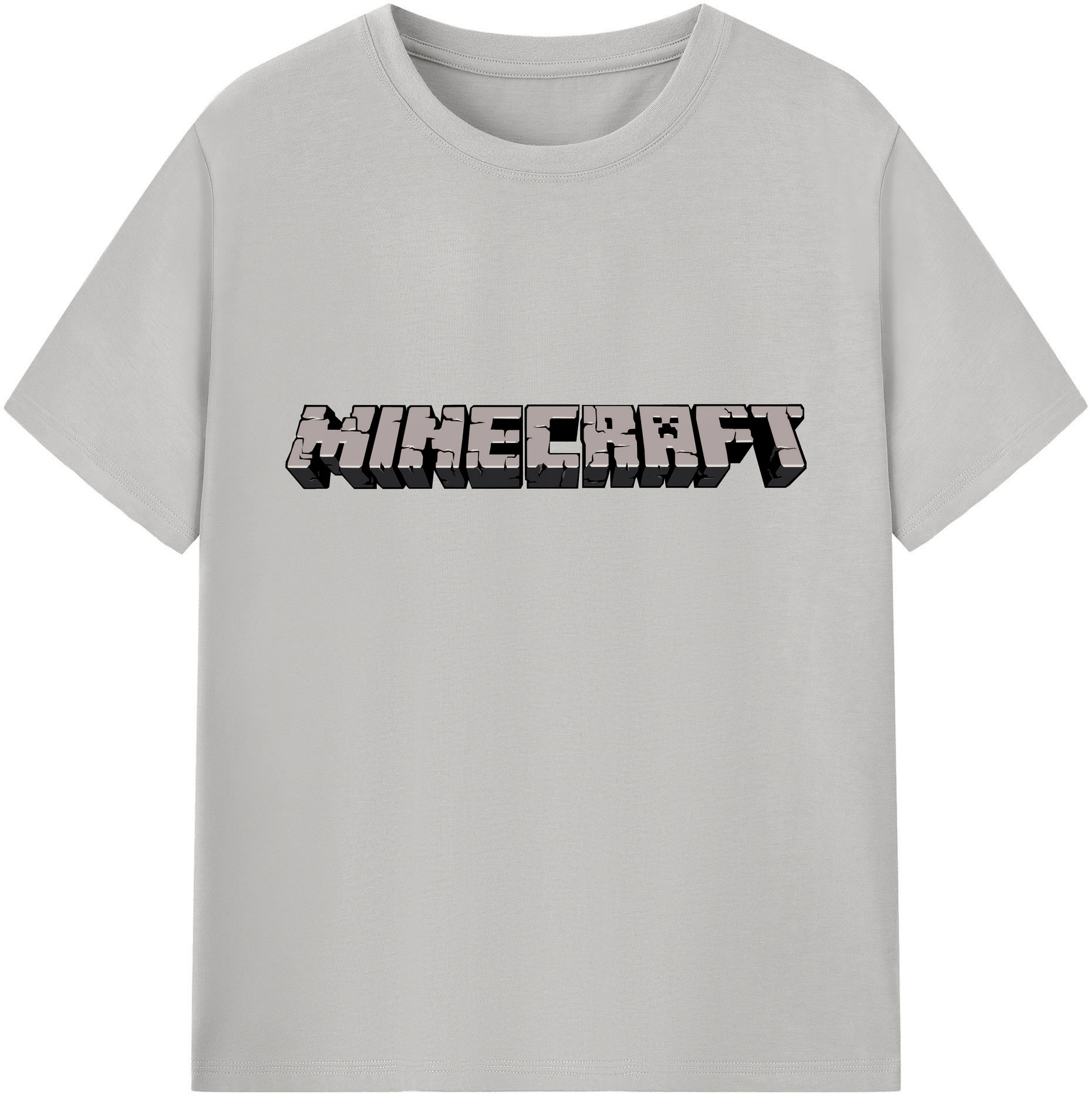（画像用） マインクラフト ブロックの世界 Minecraft MC Block world 綿100％ メンズ半袖Tシャツ｜肌触りやわらか＆通気性