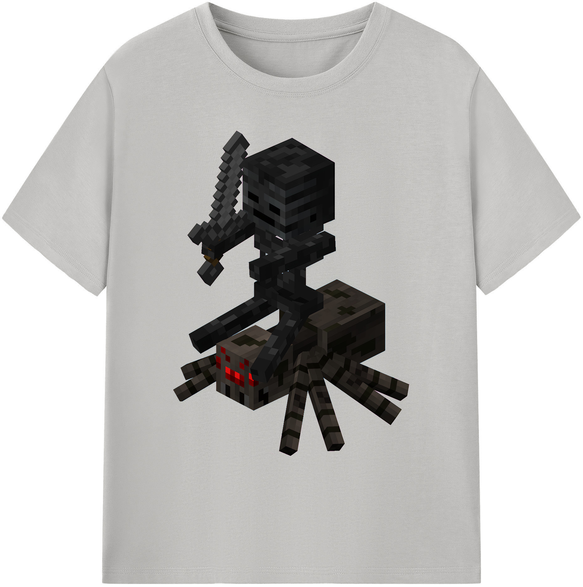 （画像用） マインクラフト ブロックの世界 Minecraft MC Block world 綿100％ メンズ半袖Tシャツ｜肌触りやわらか＆通気性