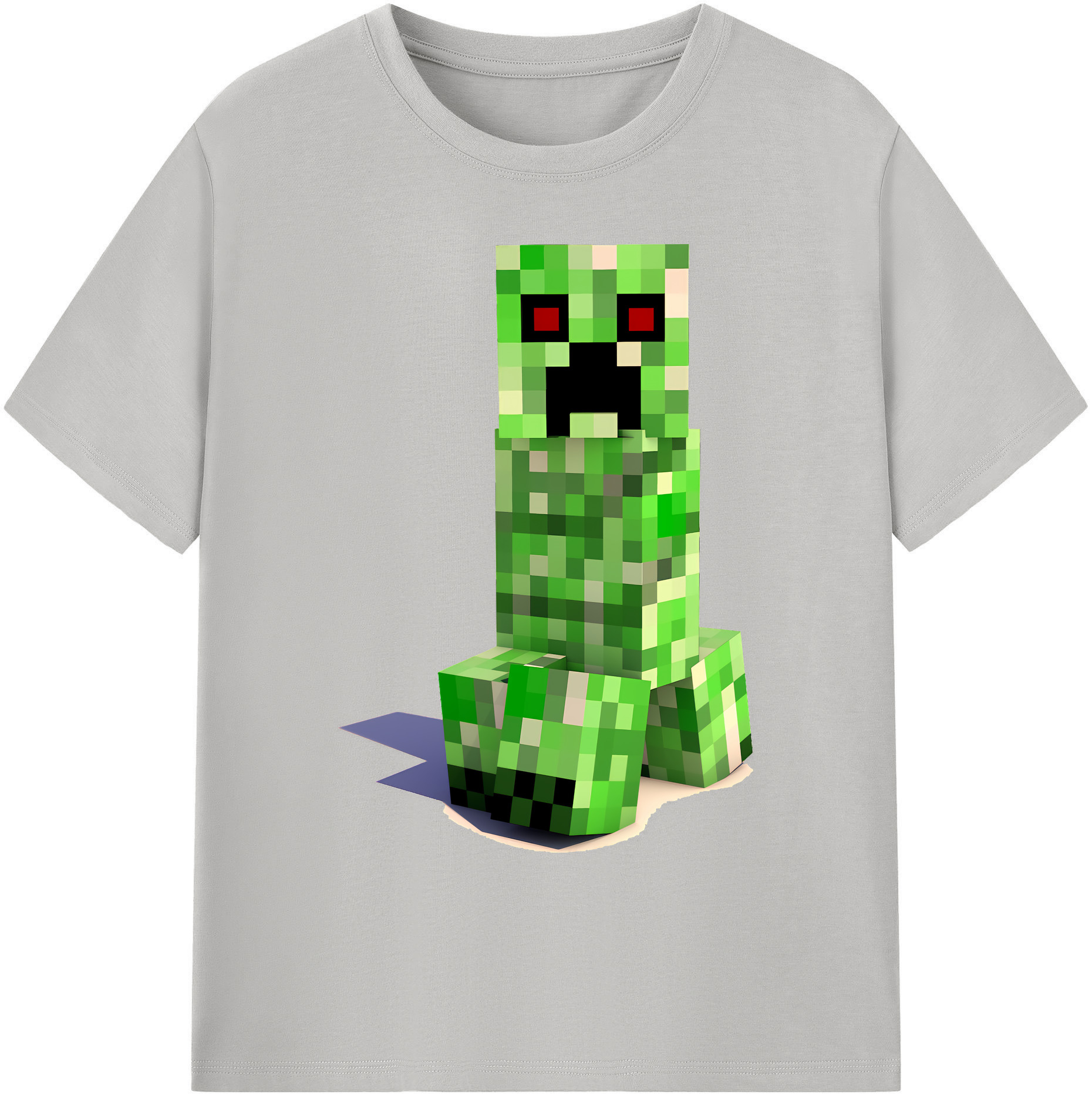 （画像用） マインクラフト ブロックの世界 Minecraft MC Block world 綿100％ メンズ半袖Tシャツ｜肌触りやわらか＆通気性