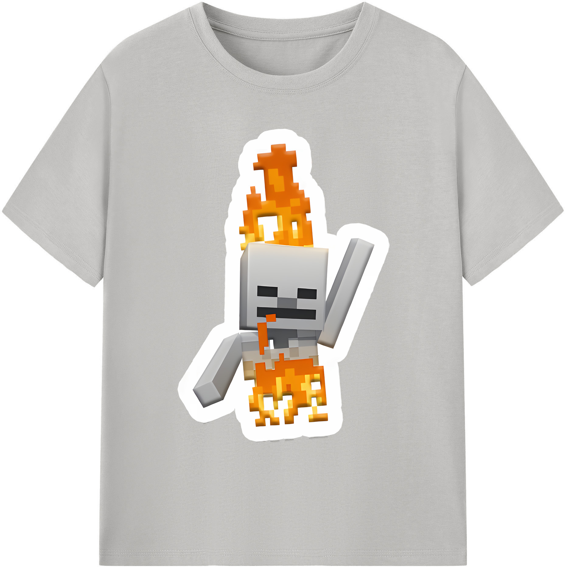 （画像用） マインクラフト ブロックの世界 Minecraft MC Block world 綿100％ メンズ半袖Tシャツ｜肌触りやわらか＆通気性