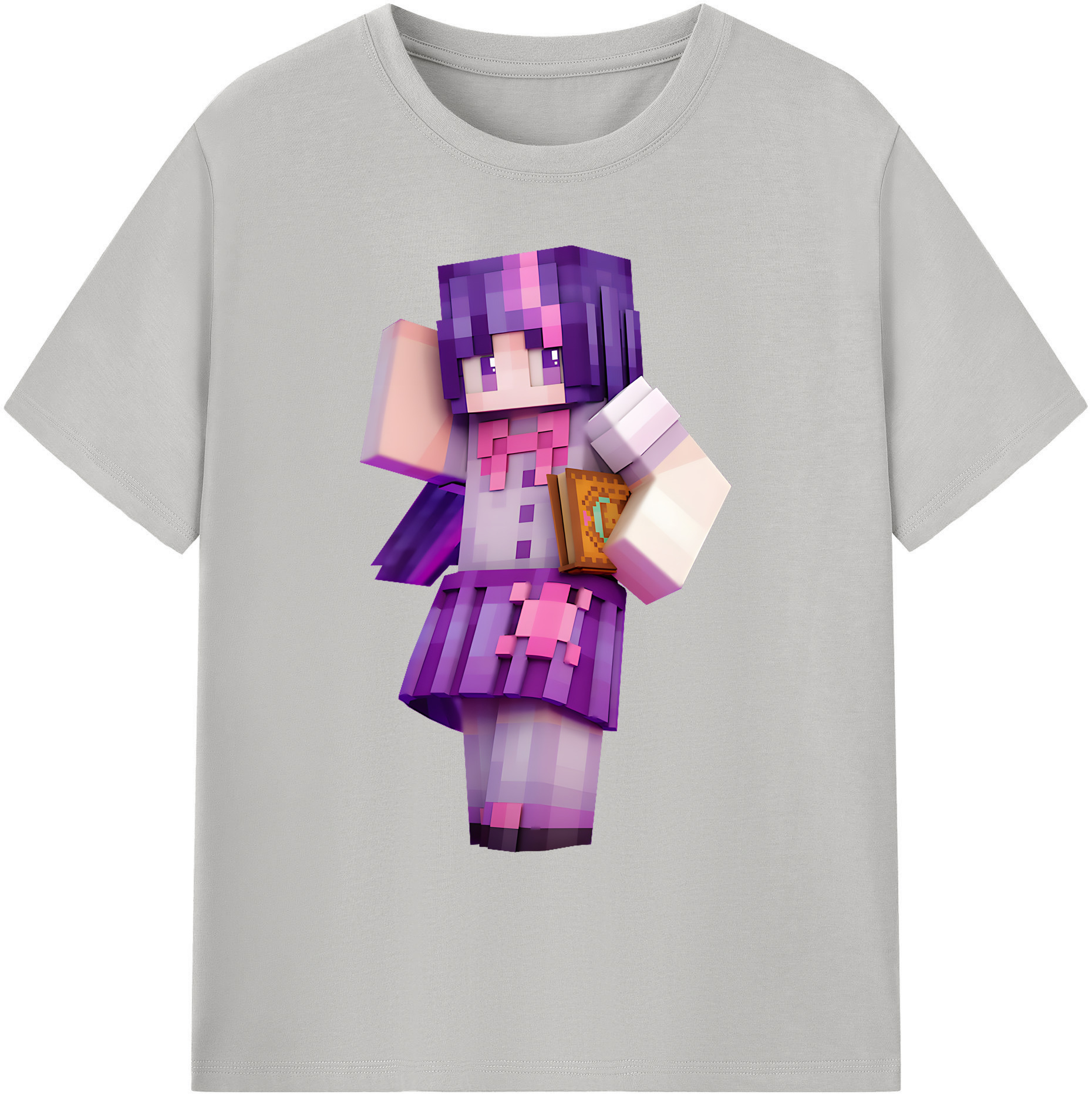 （画像用） マインクラフト ブロックの世界 Minecraft MC Block world 綿100％ メンズ半袖Tシャツ｜肌触りやわらか＆通気性