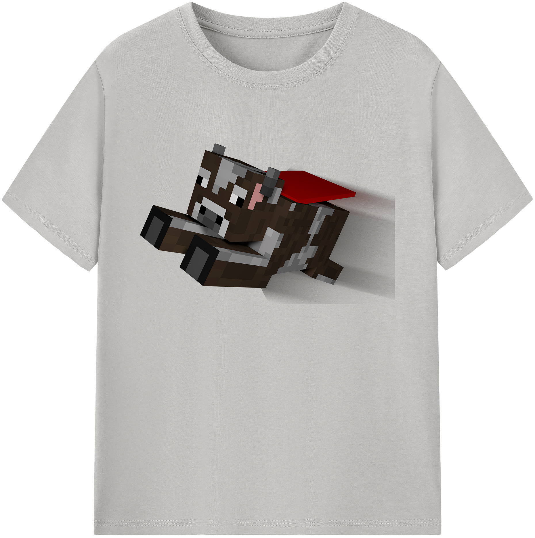 （画像用） マインクラフト ブロックの世界 Minecraft MC Block world 綿100％ メンズ半袖Tシャツ｜肌触りやわらか＆通気性