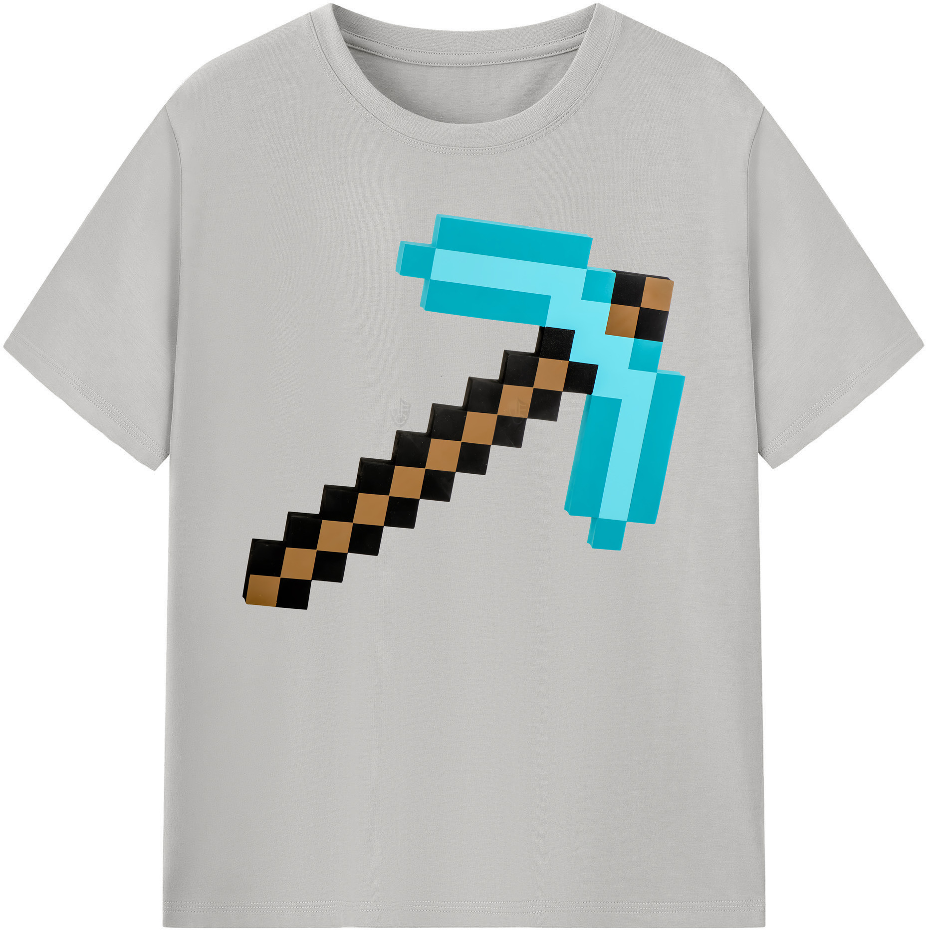 （画像用） マインクラフト ブロックの世界 Minecraft MC Block world 綿100％ メンズ半袖Tシャツ｜肌触りやわらか＆通気性