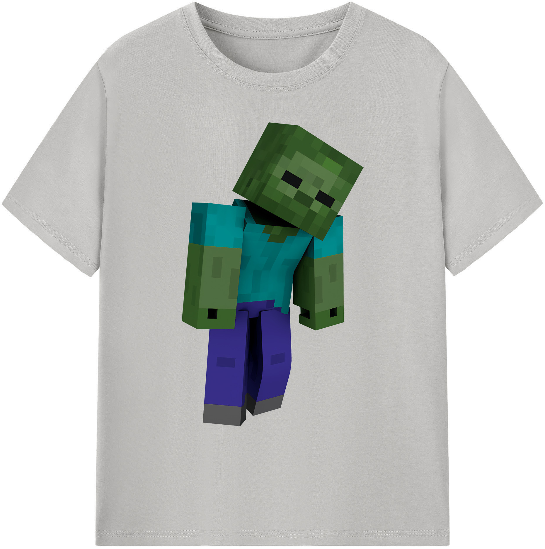 （画像用） マインクラフト ブロックの世界 Minecraft MC Block world 綿100％ メンズ半袖Tシャツ｜肌触りやわらか＆通気性