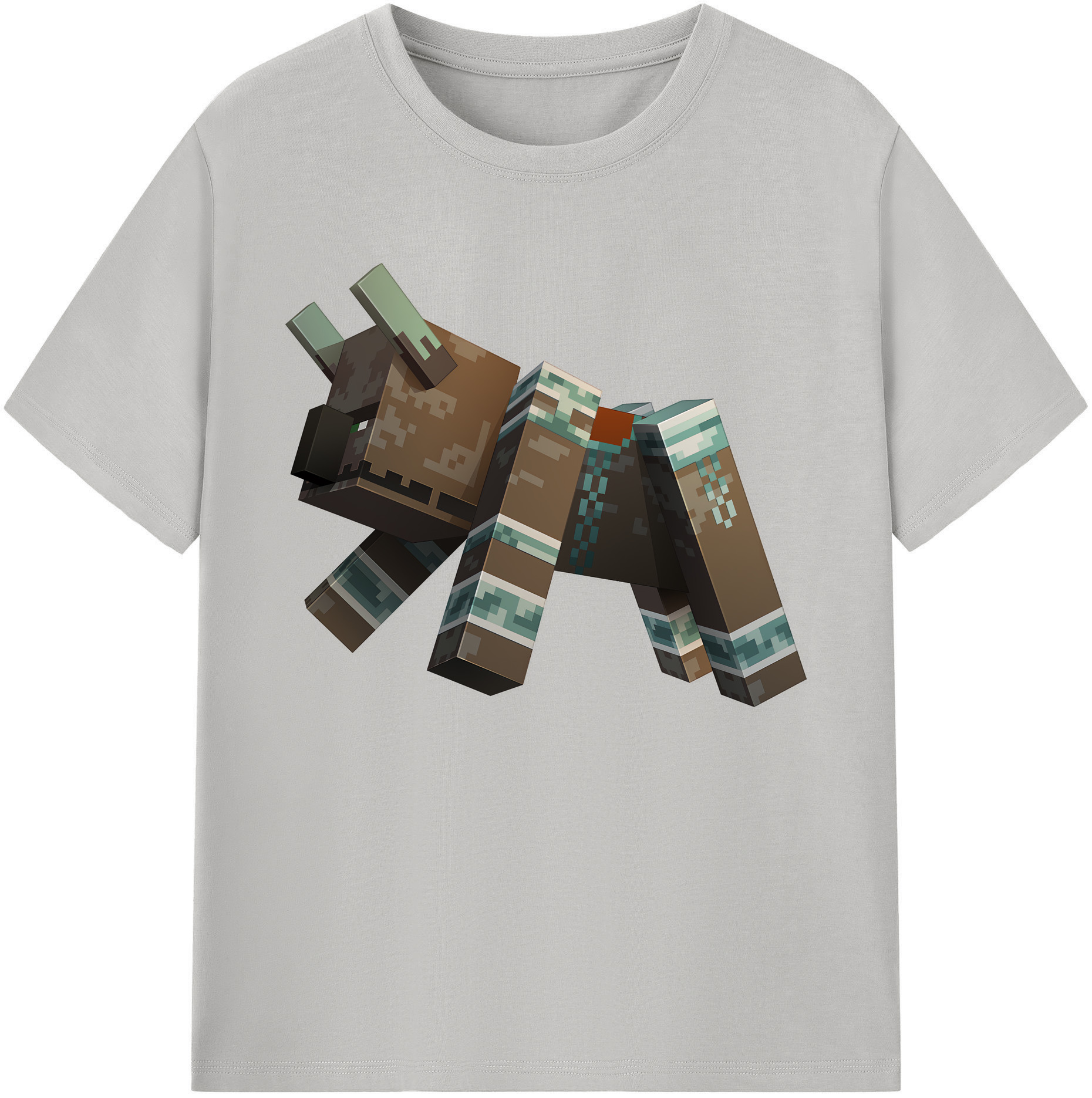 （画像用） マインクラフト ブロックの世界 Minecraft MC Block world 綿100％ メンズ半袖Tシャツ｜肌触りやわらか＆通気性