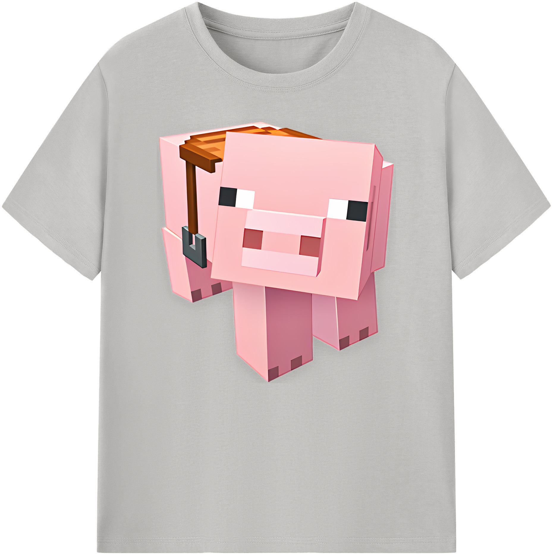 （画像用） マインクラフト ブロックの世界 Minecraft MC Block world 綿100％ メンズ半袖Tシャツ｜肌触りやわらか＆通気性