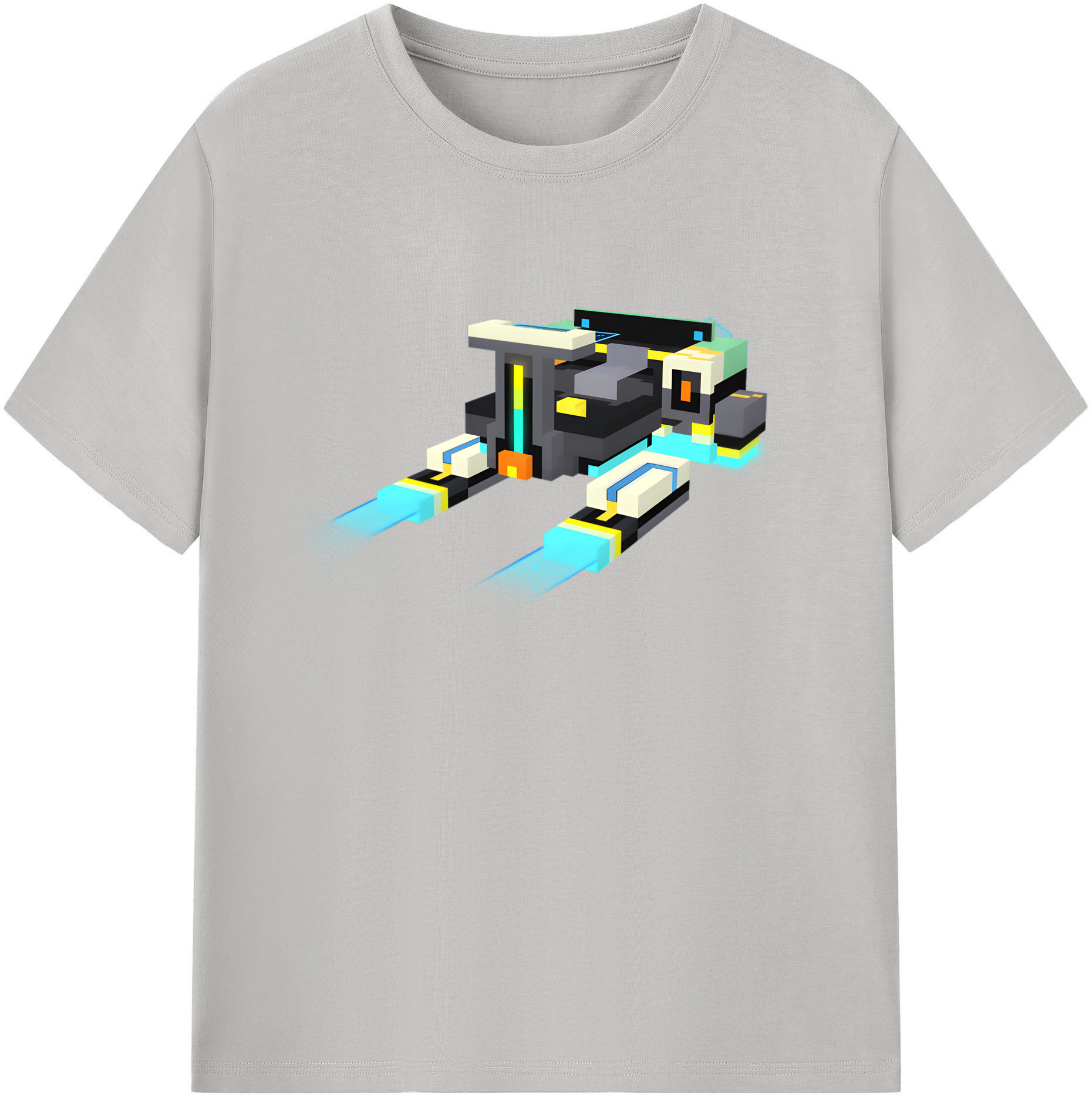 （画像用） マインクラフト ブロックの世界 Minecraft MC Block world 綿100％ メンズ半袖Tシャツ｜肌触りやわらか＆通気性