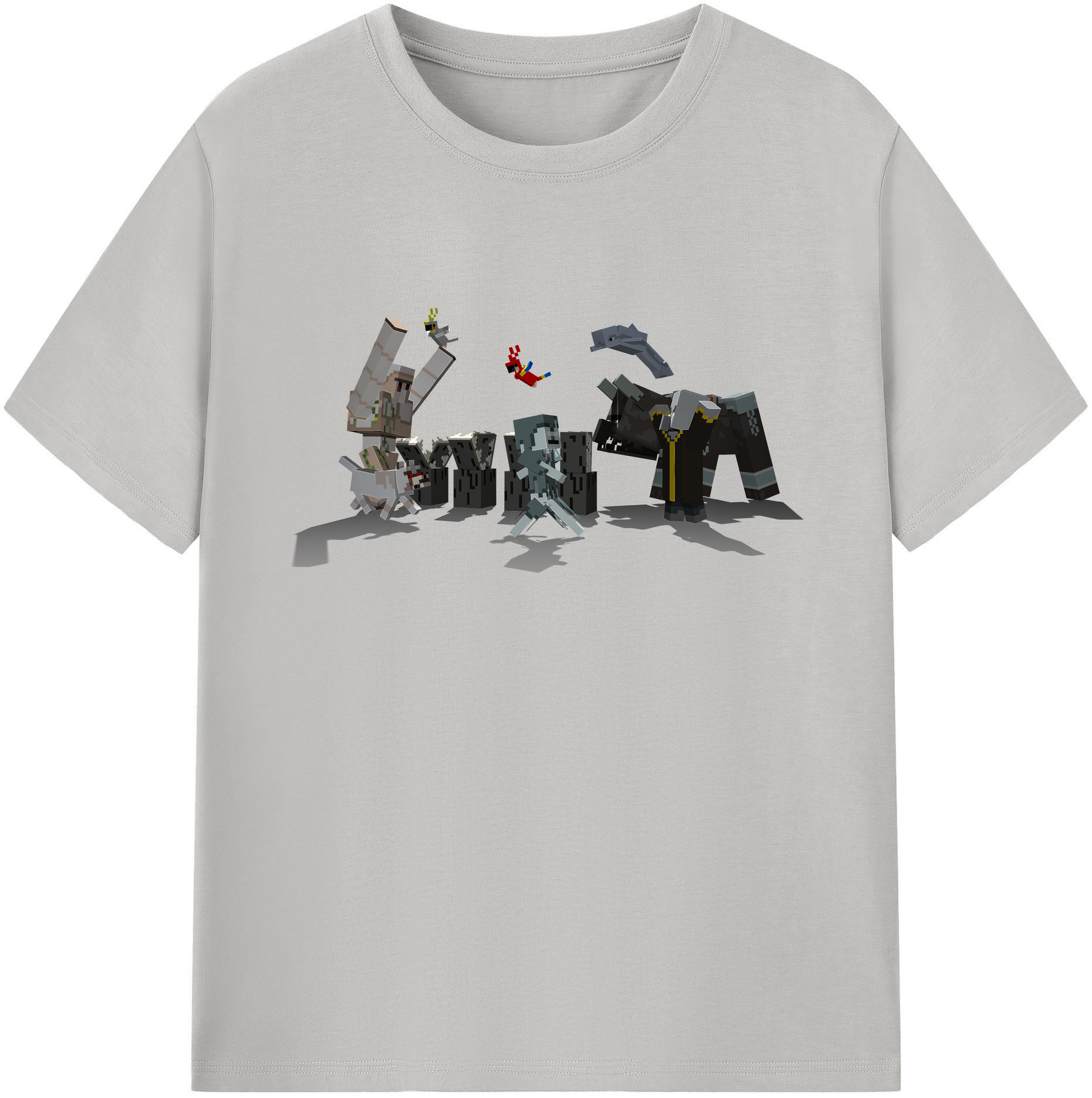 （画像用） マインクラフト ブロックの世界 Minecraft MC Block world 綿100％ メンズ半袖Tシャツ｜肌触りやわらか＆通気性